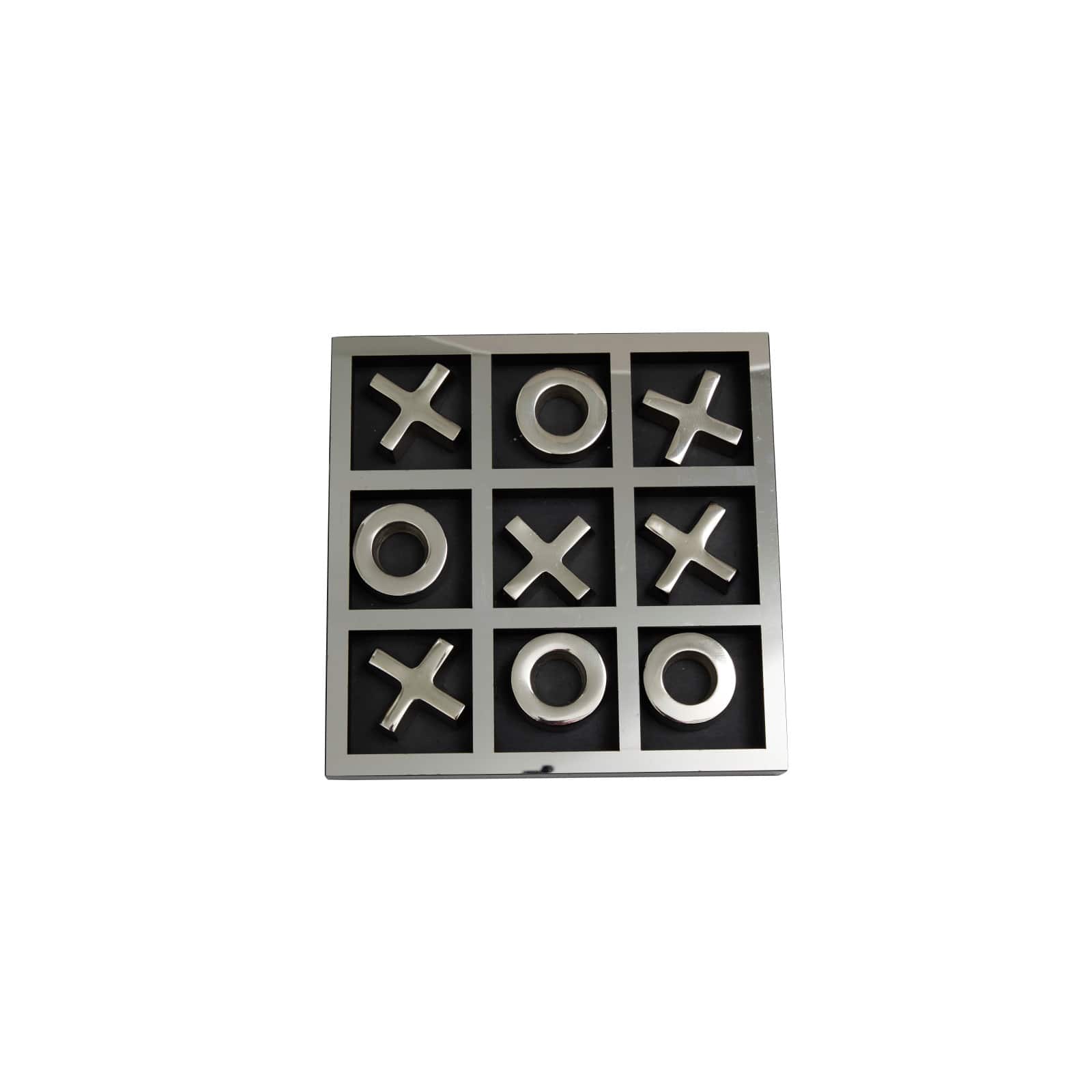 Silver Contemporary Game Set, 9" x 9" x 1"