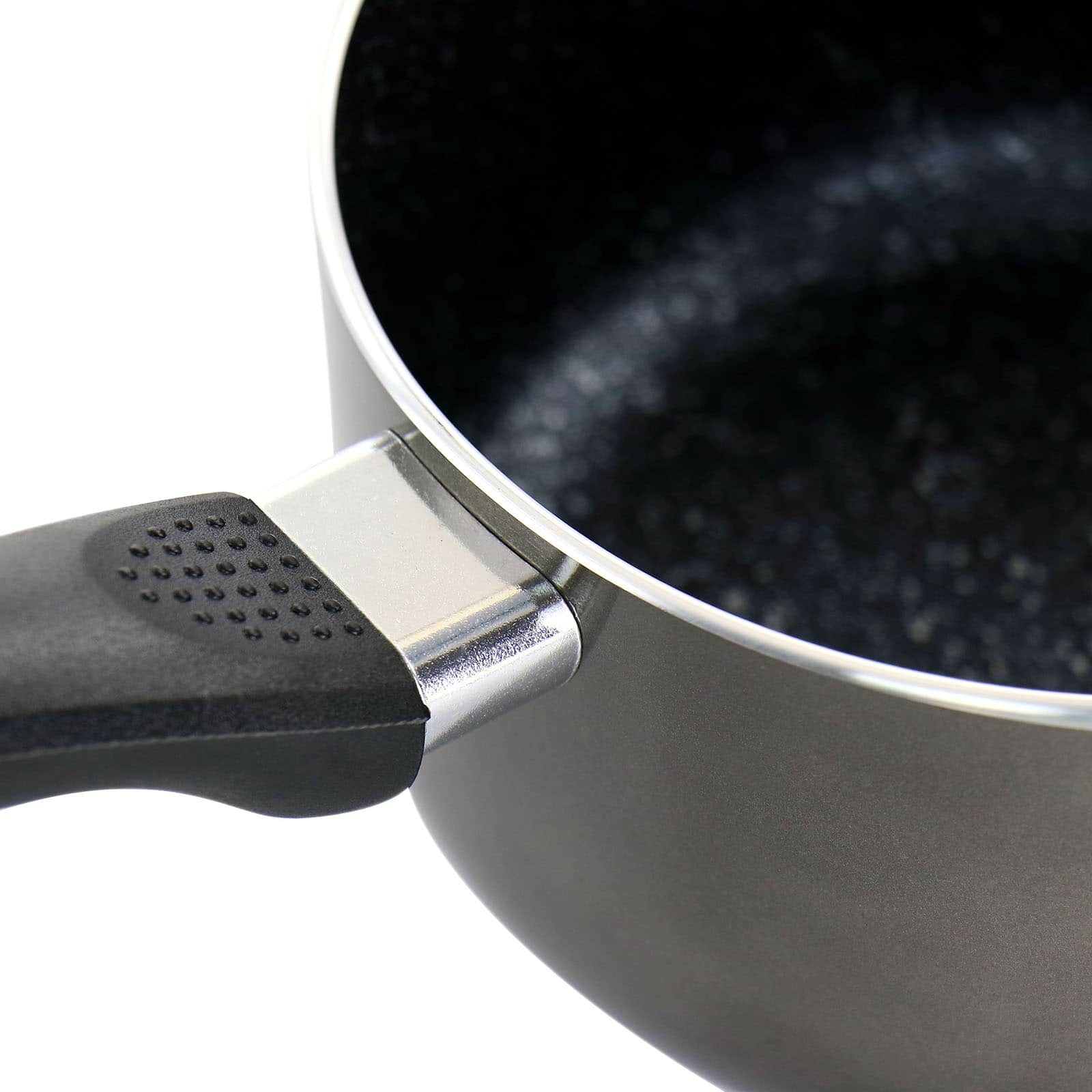 Oster 2.5qt. Merrion Metallic Gray Nonstick Aluminum Saucepan with Lid