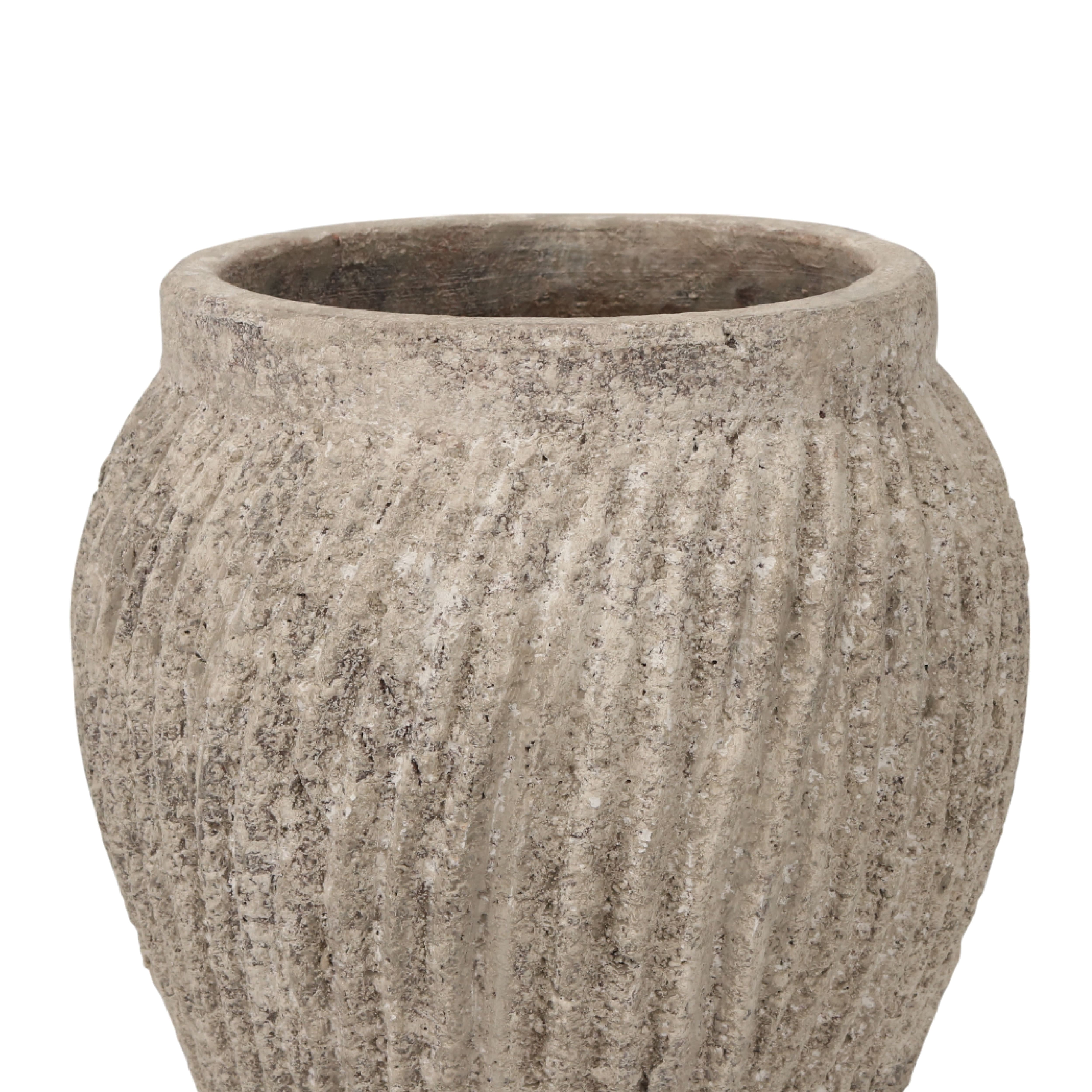 Pot en céramique texturée grise de 19,4 cm d’Ashland