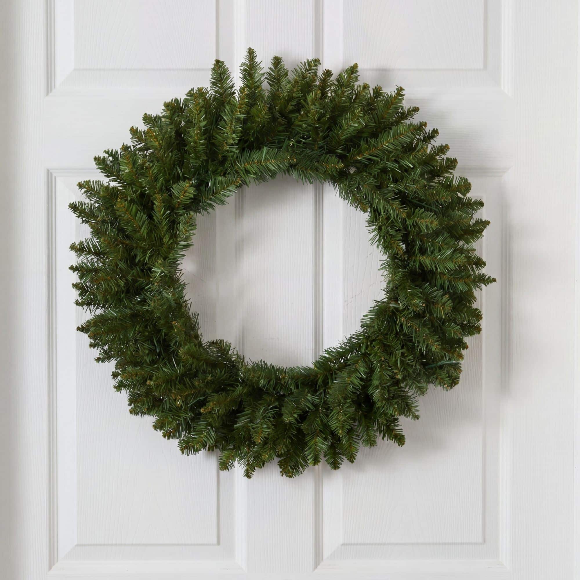 Nearly Natural 24" Artificial Green Pine Christmas Wreath
