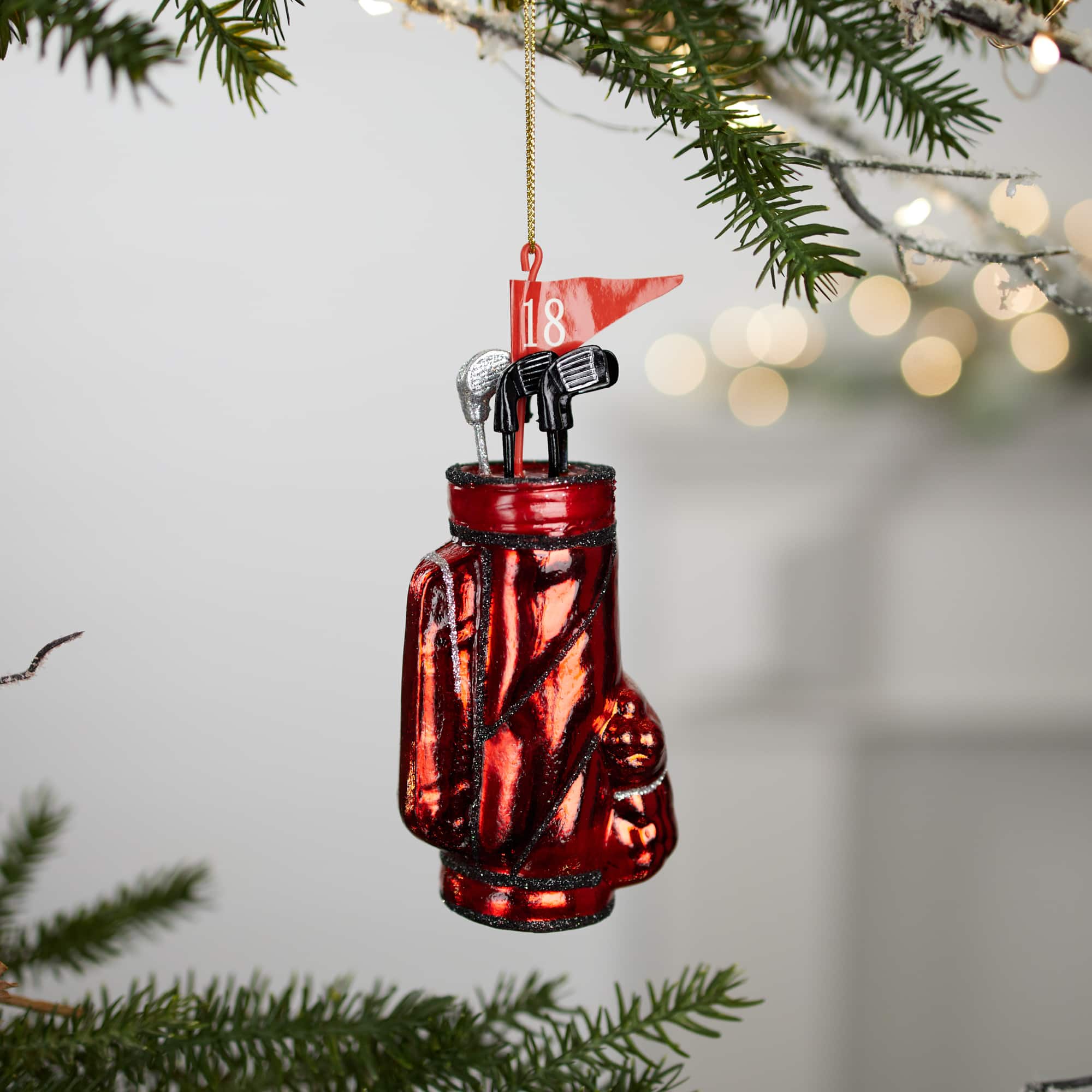 5.5" Glass Golf Bag Ornaments, 12ct.