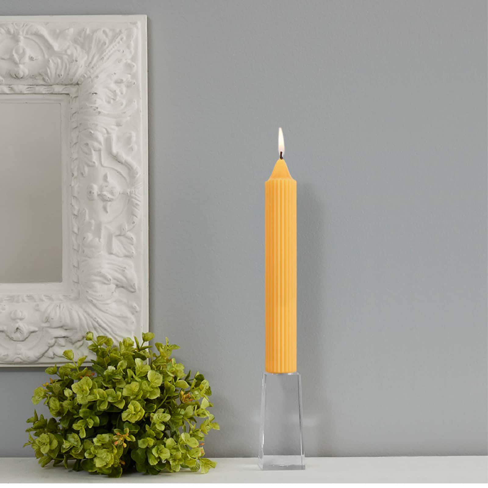 Root Candles 9" Unscented Grecian Collenette Taper Candles, 4ct.