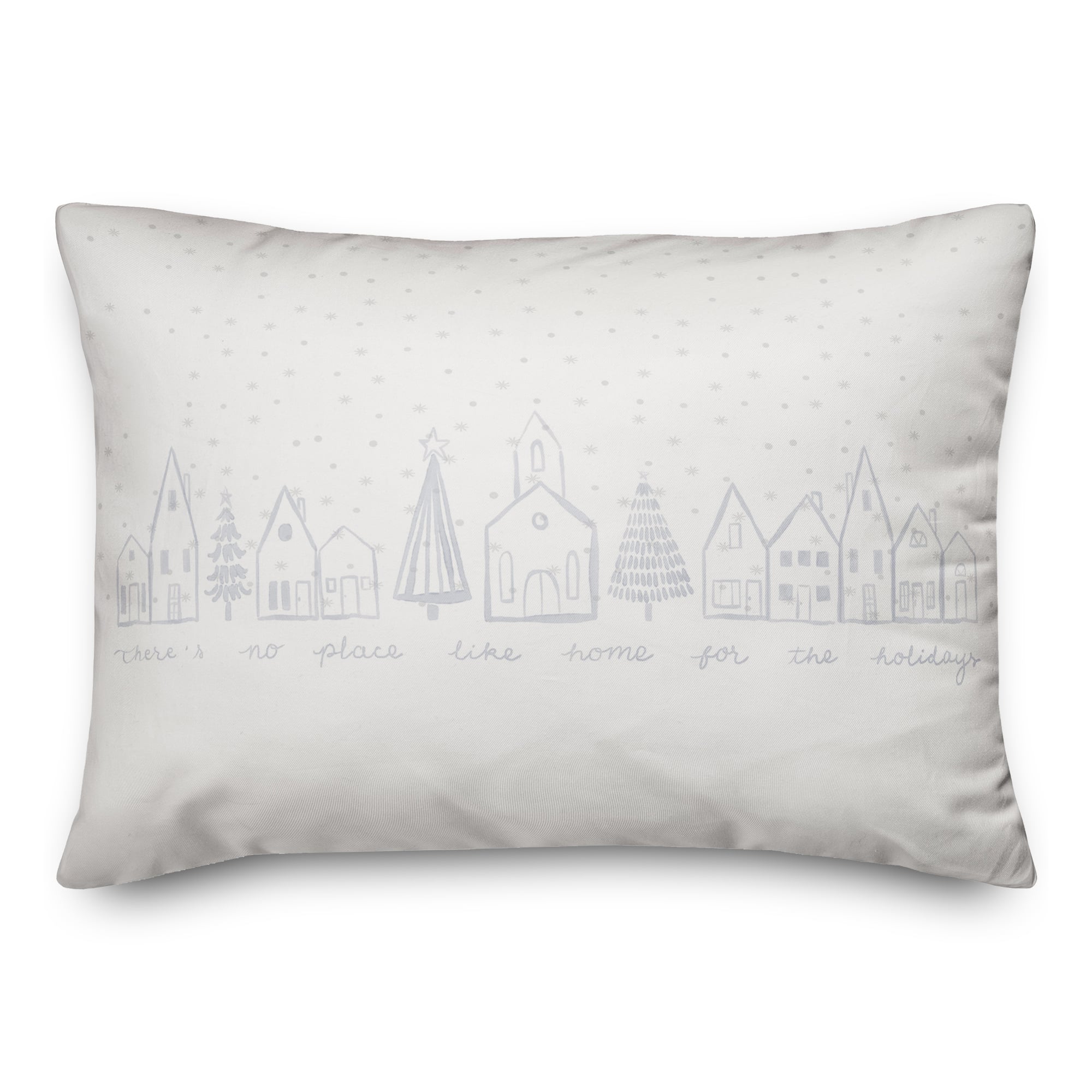 Winter Town No Place Like Home 20" x 14" Indoor/Outdoor Pillow