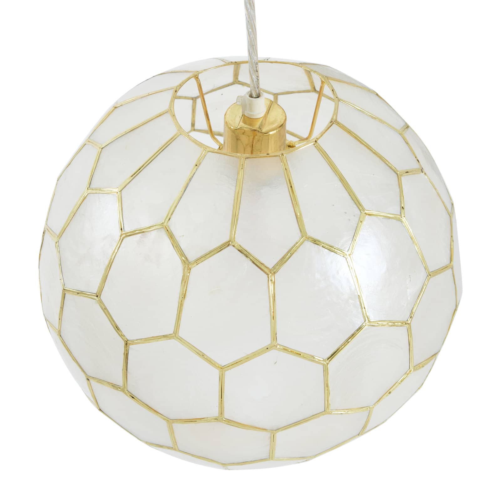 Hello Honey® Capiz Honeycomb Globe Pendant Light