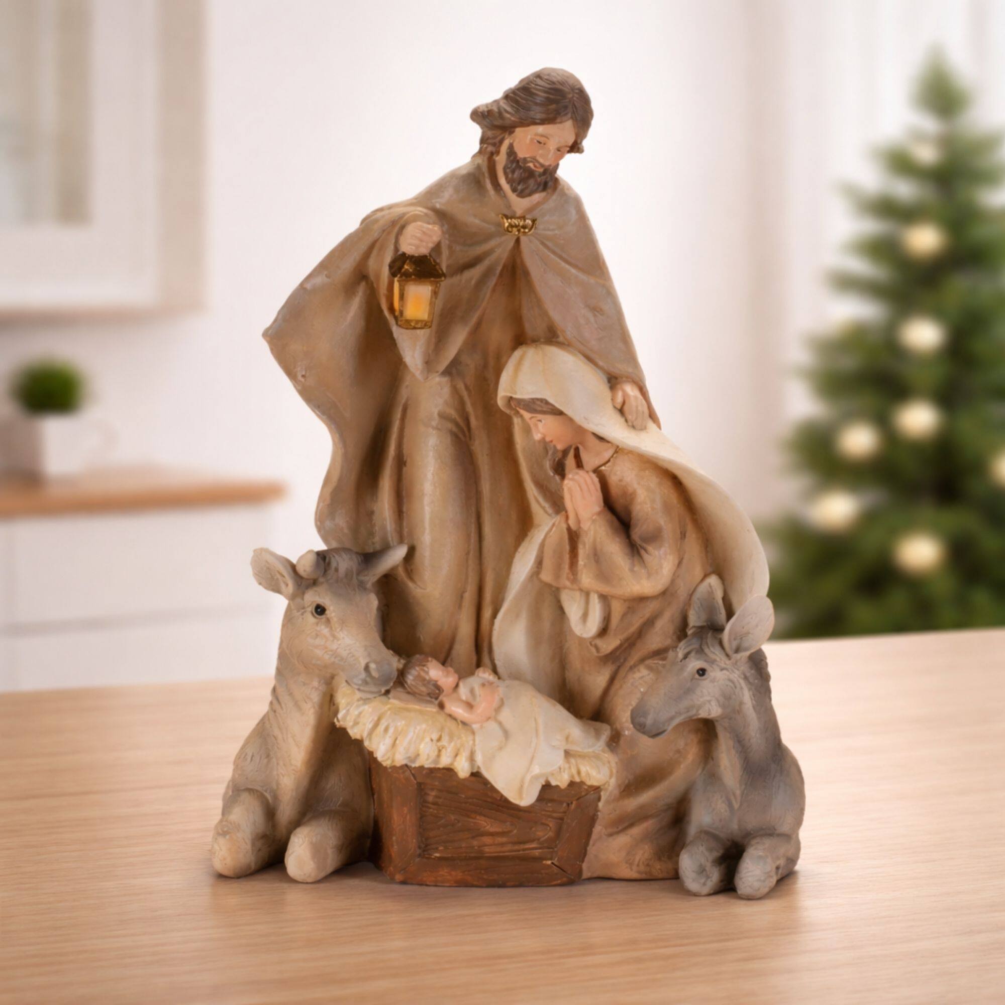 Melrose 11" Holy Family with Farm Animals