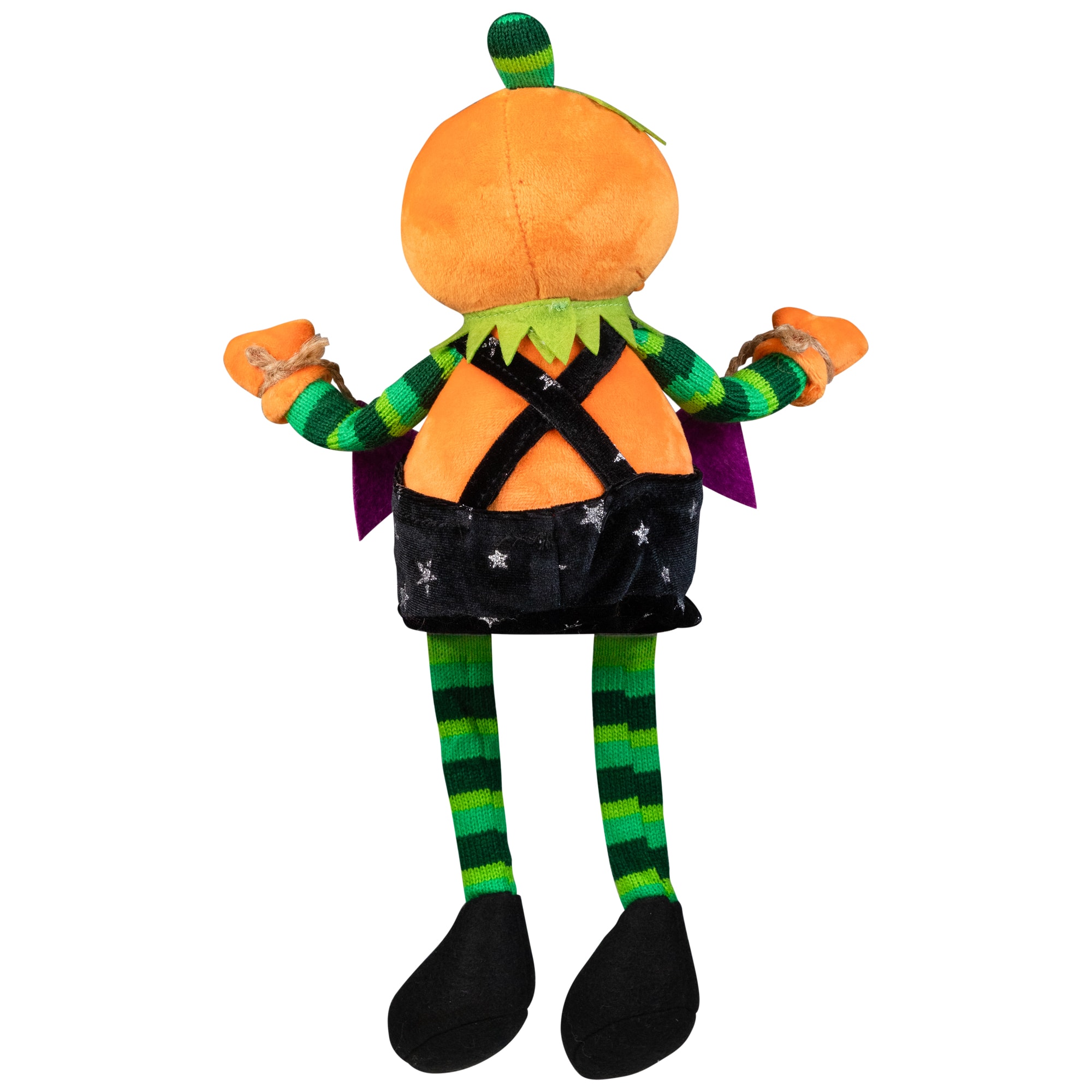 14" Sitting Plush Jack-o'-Lantern Halloween Figure