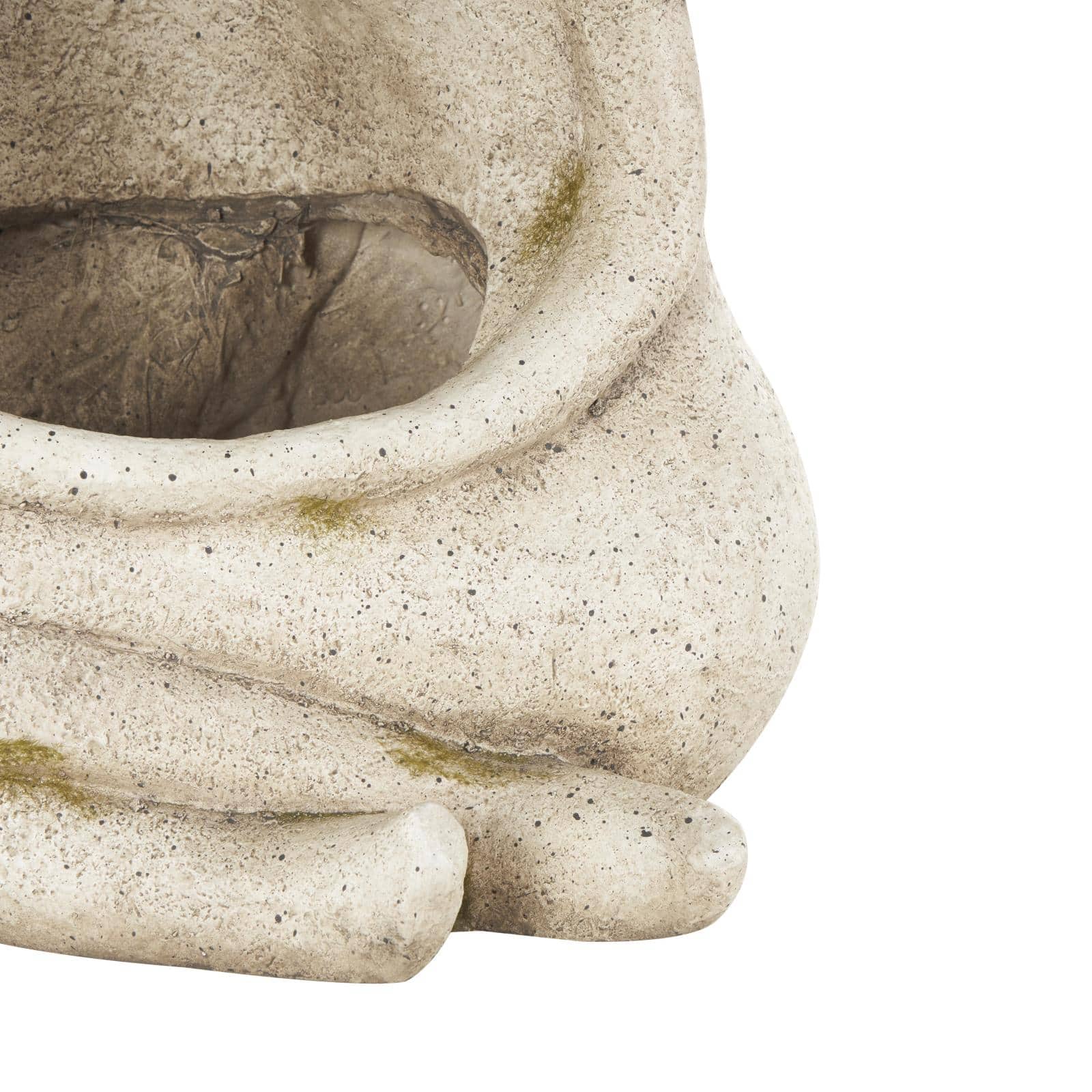 19" Cream Embracing Family Figures Sitting Planter