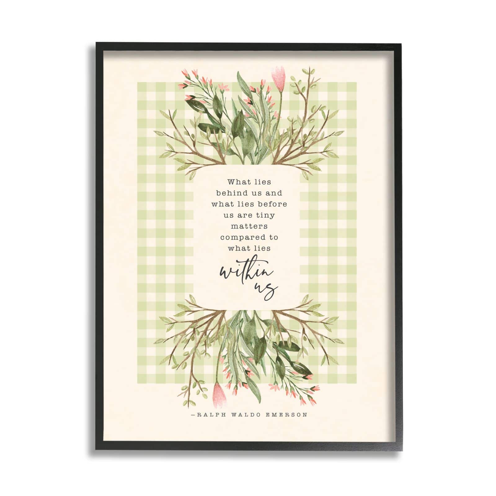Stupell Industries What Lies Behind Us Phrase Motivational Living Today Framed Wall Art