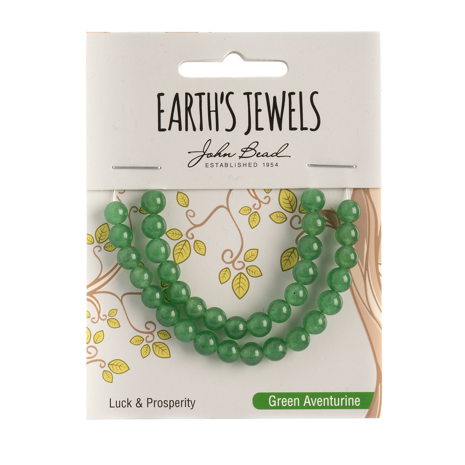 John Bead Earth's Jewels Natural Stone Round Beads, 6mm