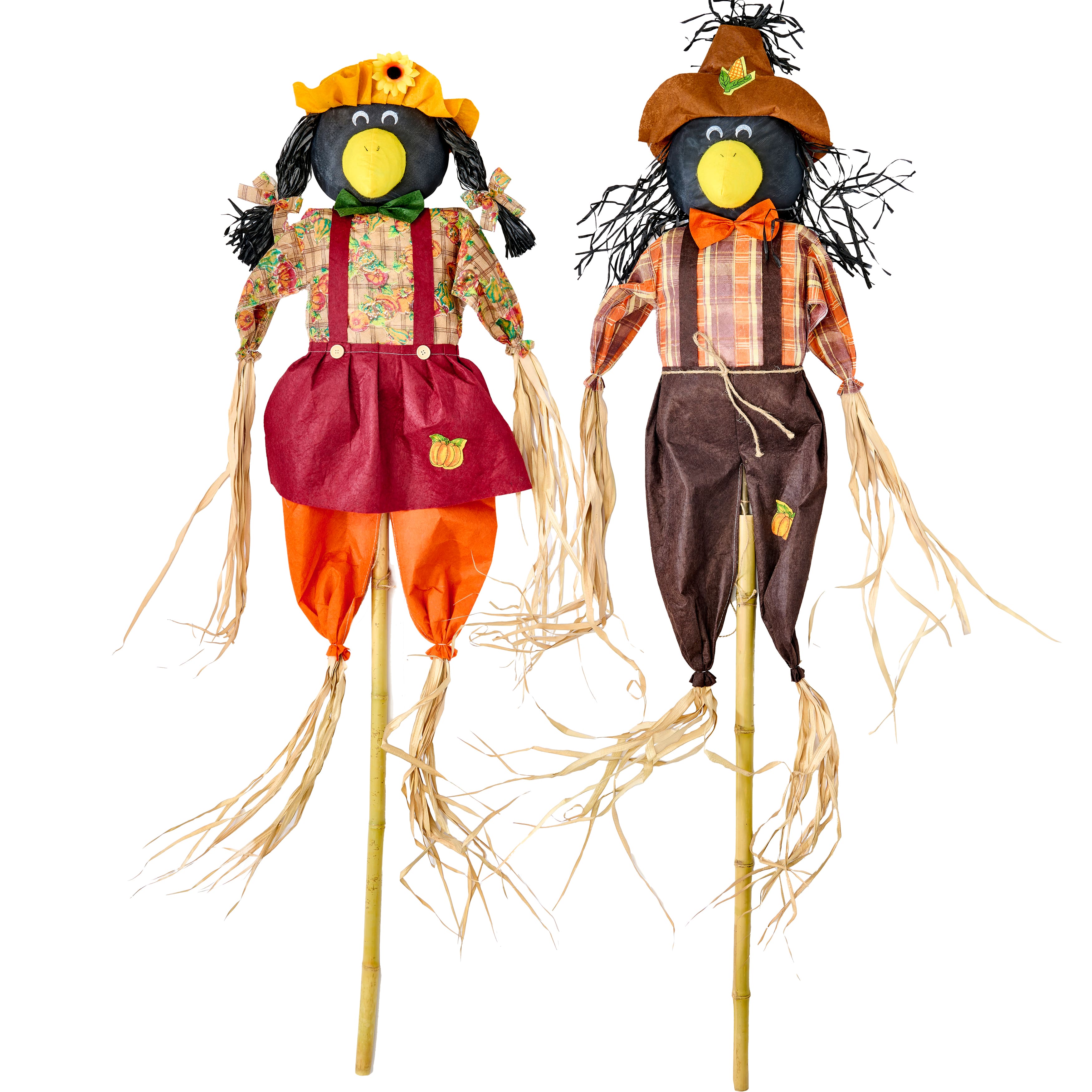 Worth Imports 60" Crow Scarecrow on Pole Set