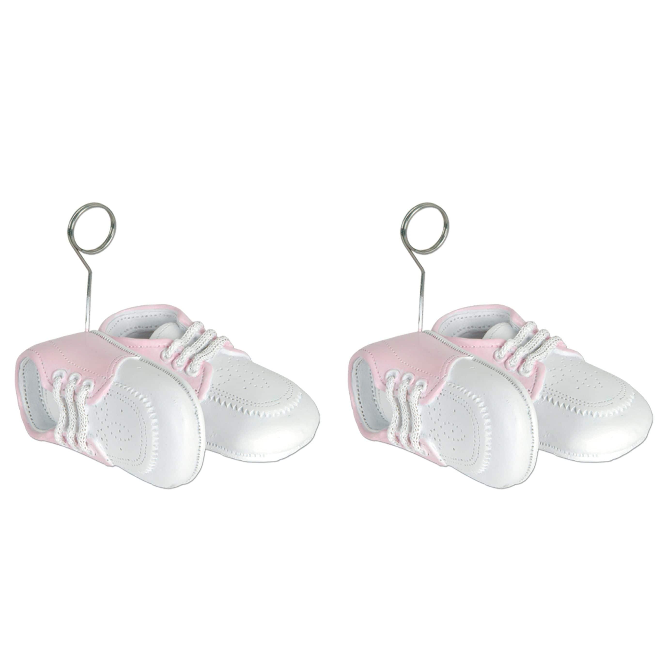 Beistle 6oz. Pink Baby Shoes Photo Balloon Holders, 2ct.