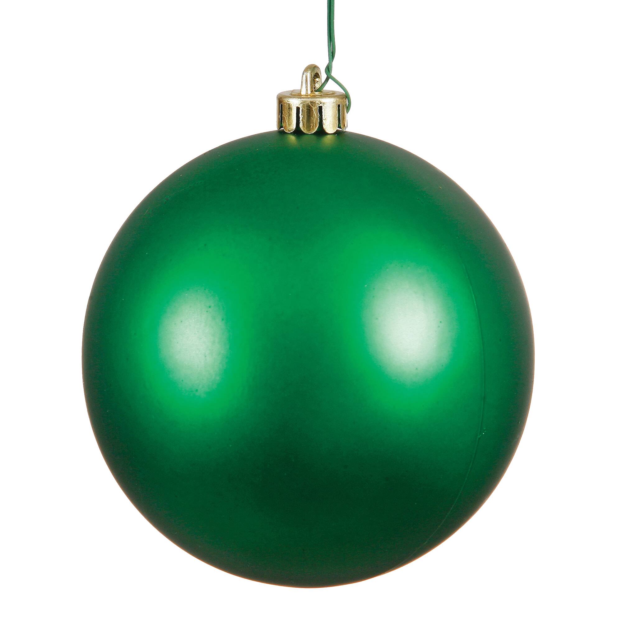 Vickerman 6" Green Matte Ball Ornaments, 4ct.
