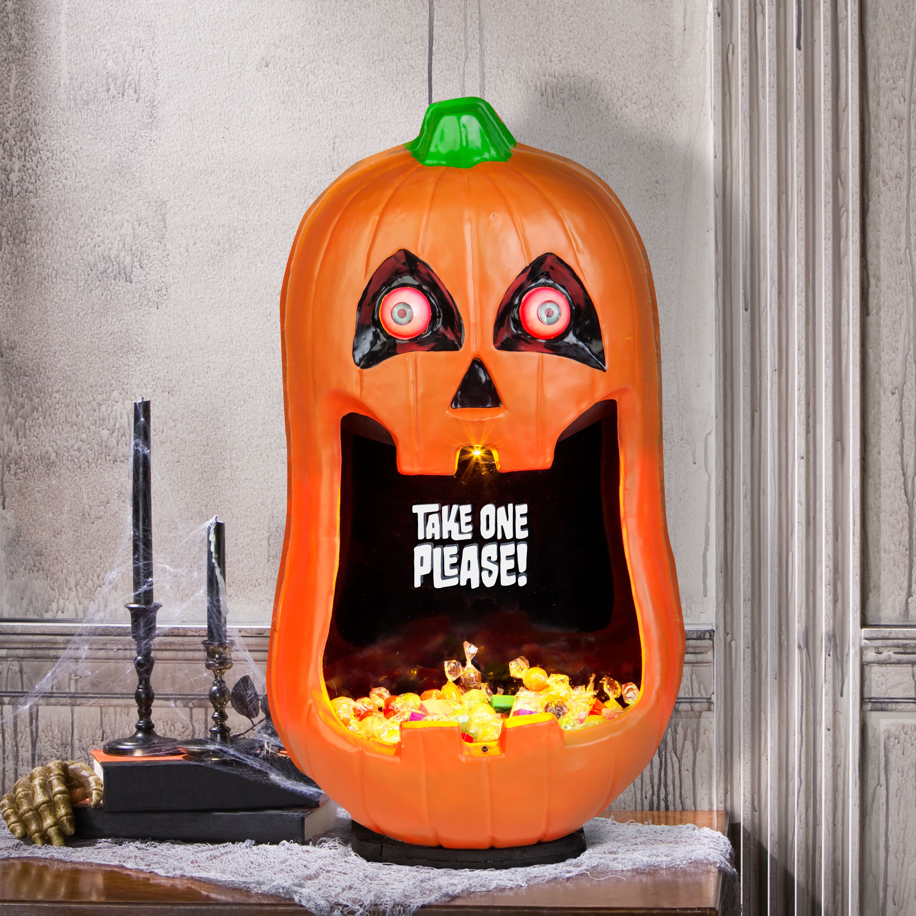 Whimsy Jack 'O Lantern Door Accessory Candy Bowl