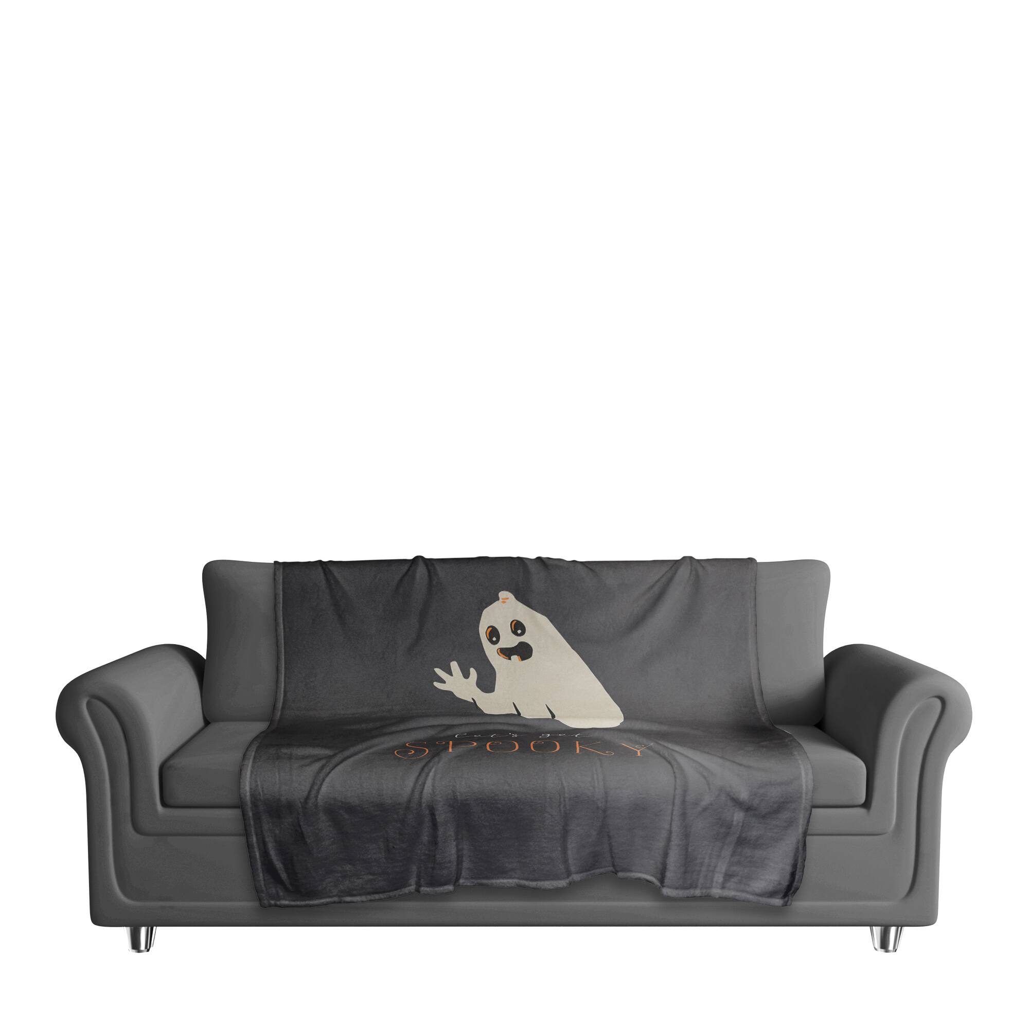 Get Spooky Ghost Fleece Throw