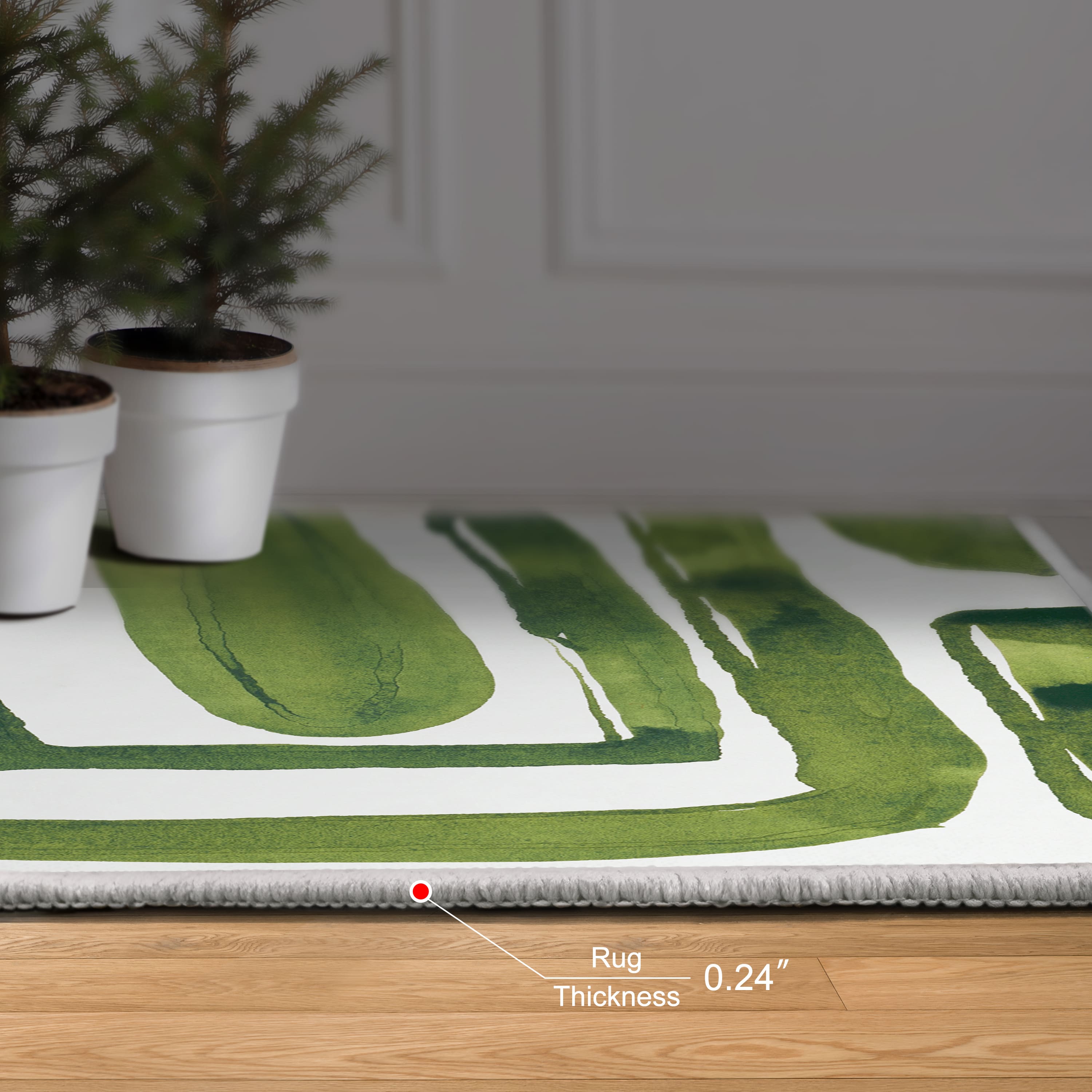 Empire Art Direct 5ft. x 7.5ft. Green Labyrinth II B Tapis D'Art Washable Abstract Area Rug