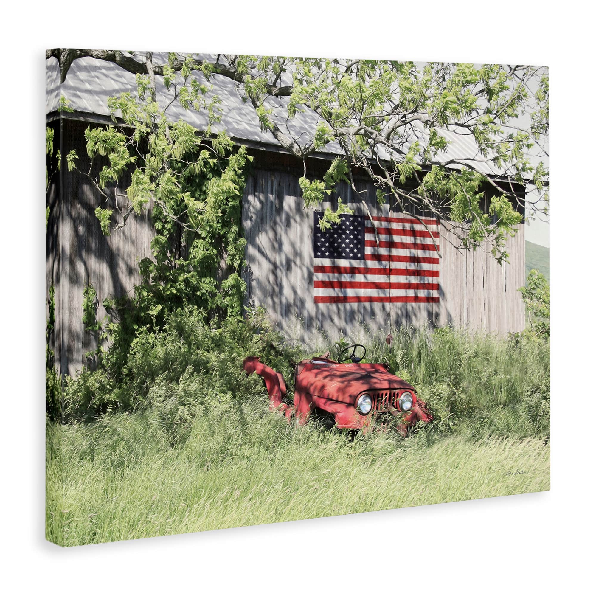 Stupell Industries Americana Lush Country Greenery Canvas Wall Art