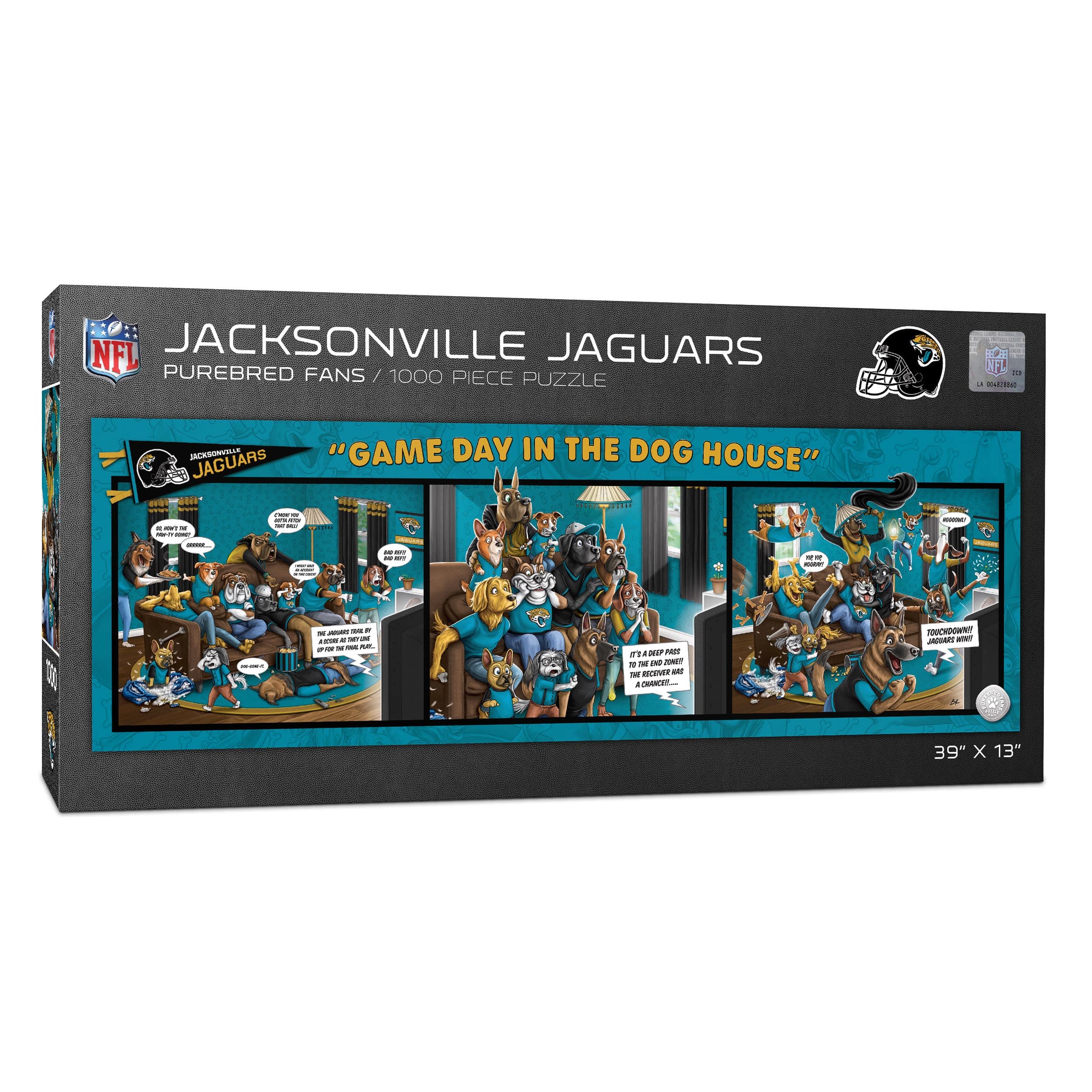 NFL Game Day in the Dog House 1,000 Piece Puzzle