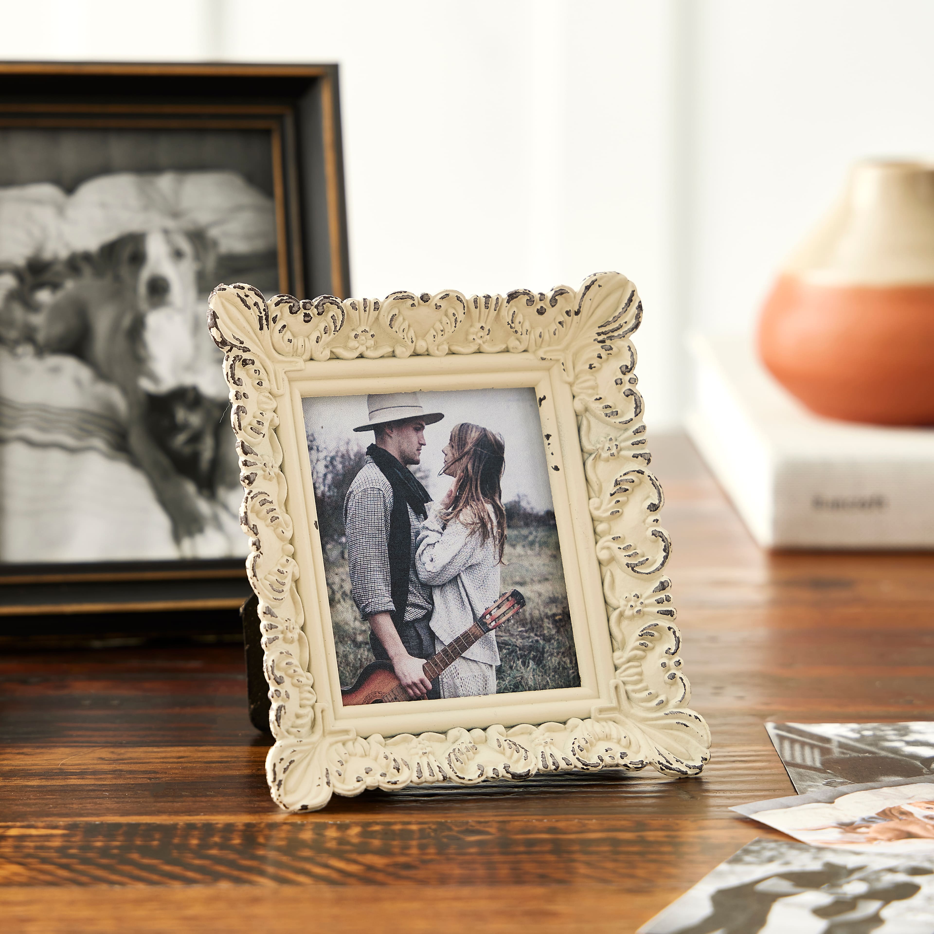 Mini White Ornate Tabletop Frame by Studio Décor®