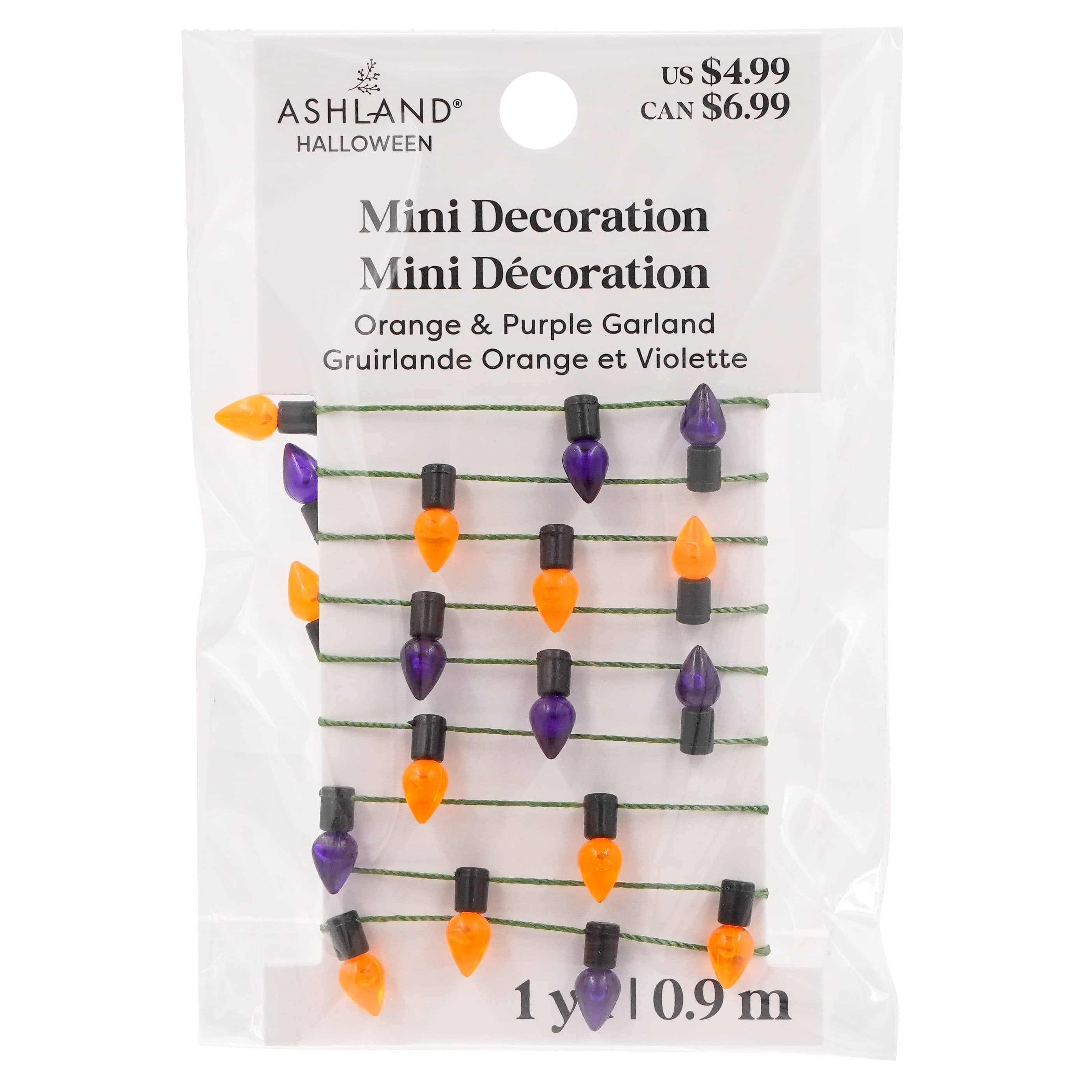 1yd. Mini Orange & Purple Garland by Ashland®
