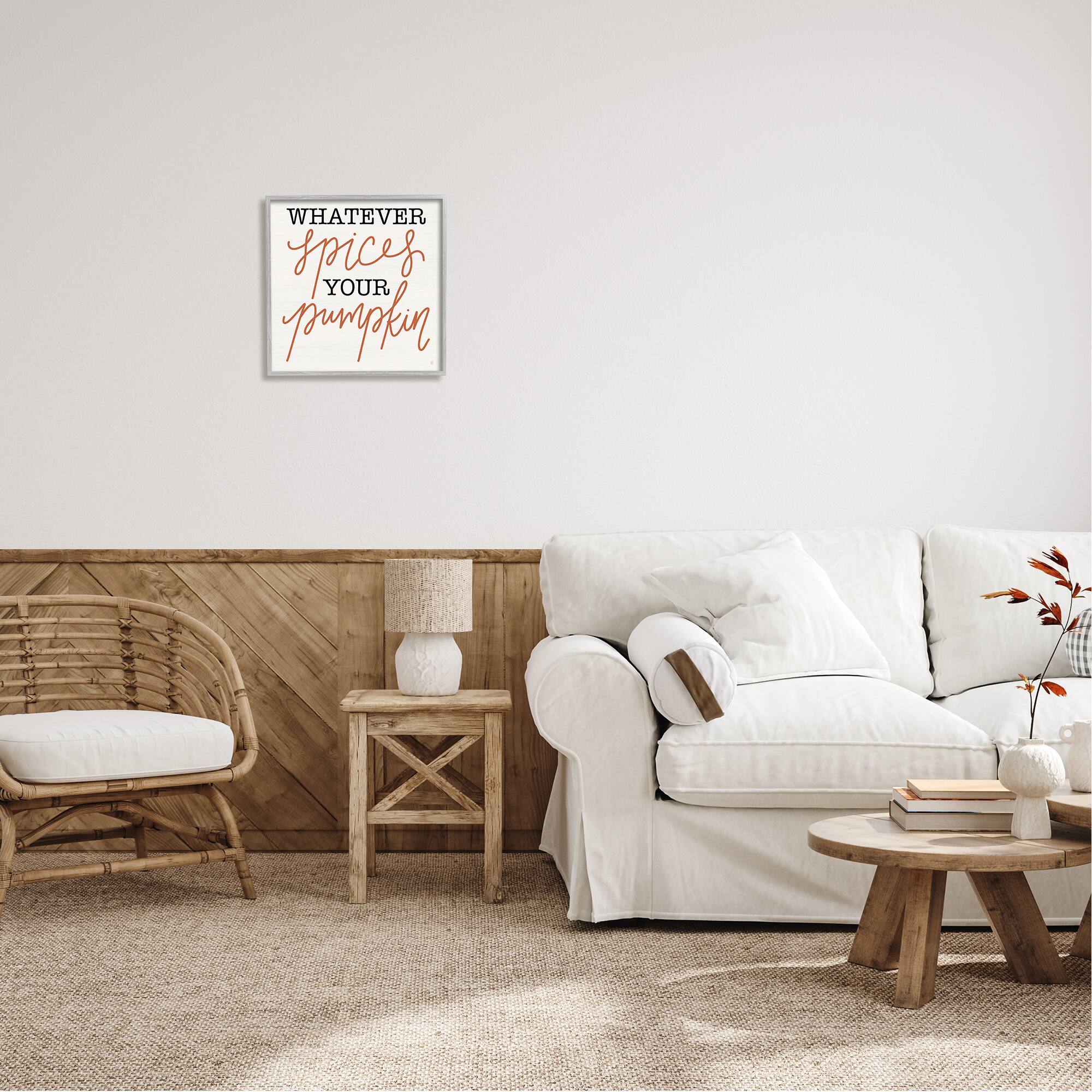 Stupell Industries Whatever Spices Your Pumpkin Framed Giclee Art