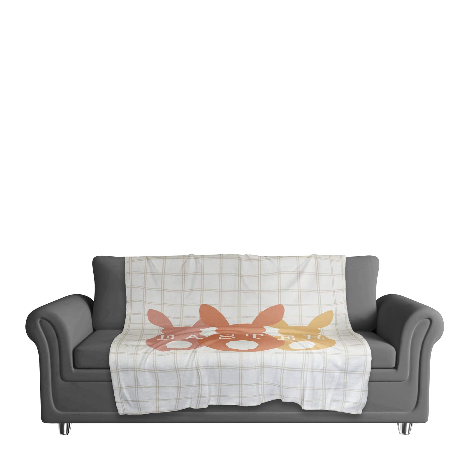 Easter Bunny Lineup Blanket 50" x 60" Sherpa Fleece Blanket