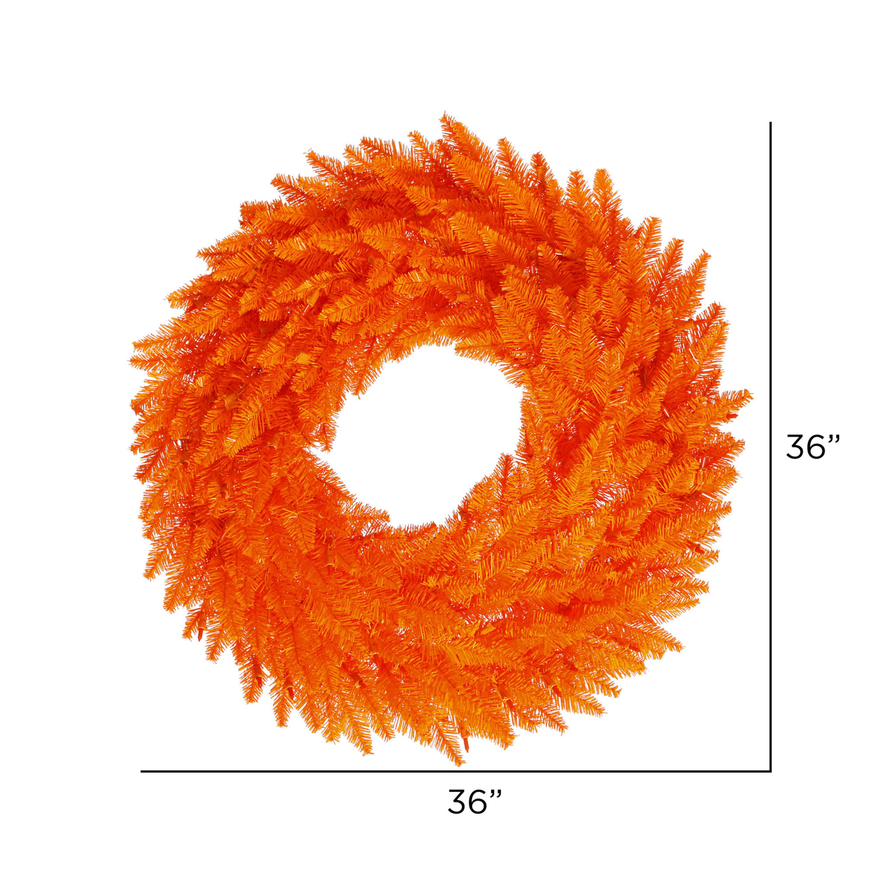 36" Unlit Orange Fir Artificial Christmas Wreath