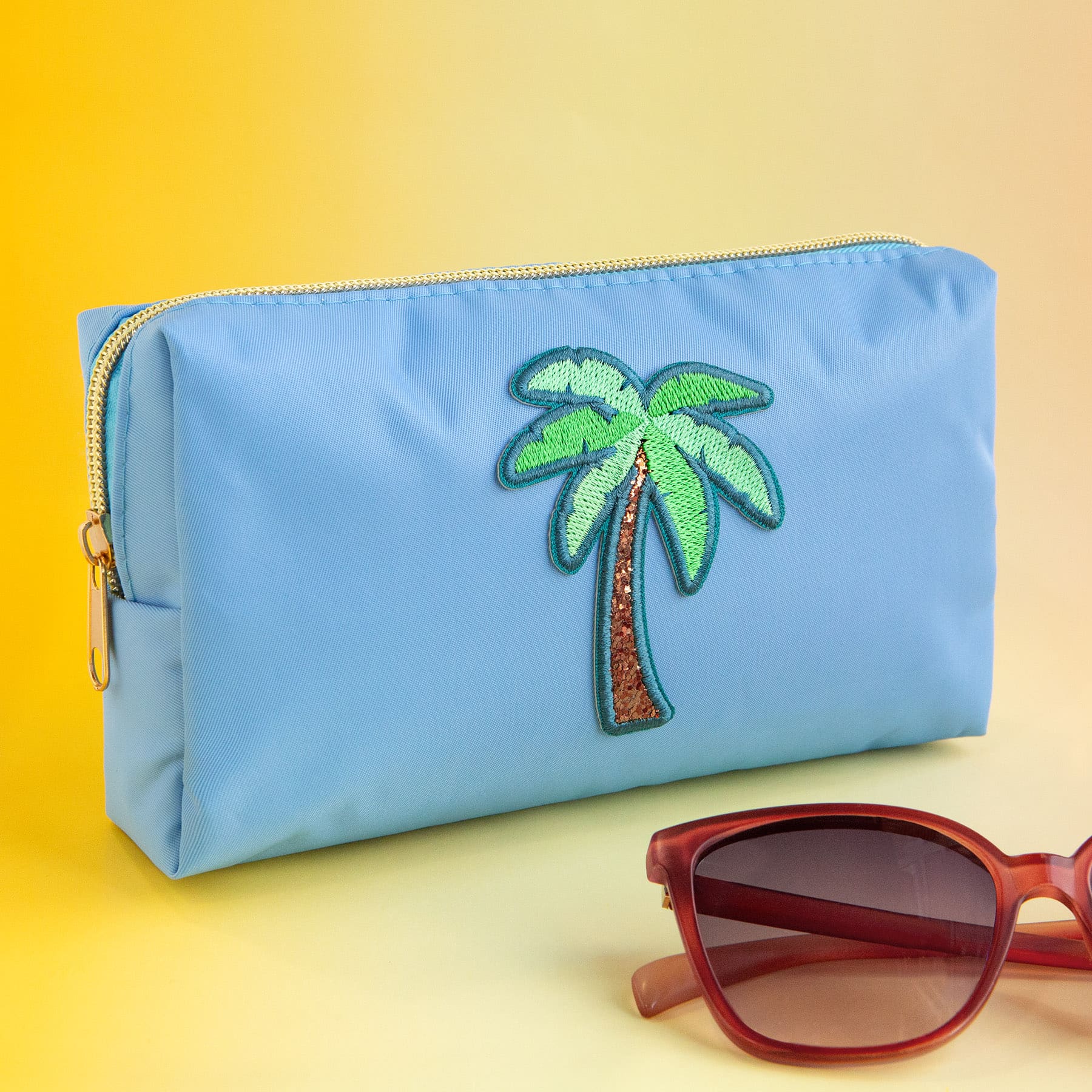 Summer Palm Tree Iron-On & Adhesive Embroidered Patch by Make Market®