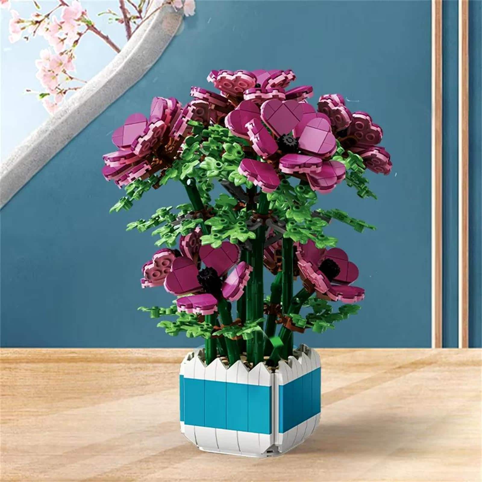 Wizardi Actiniaria Potted Flower Building Brick