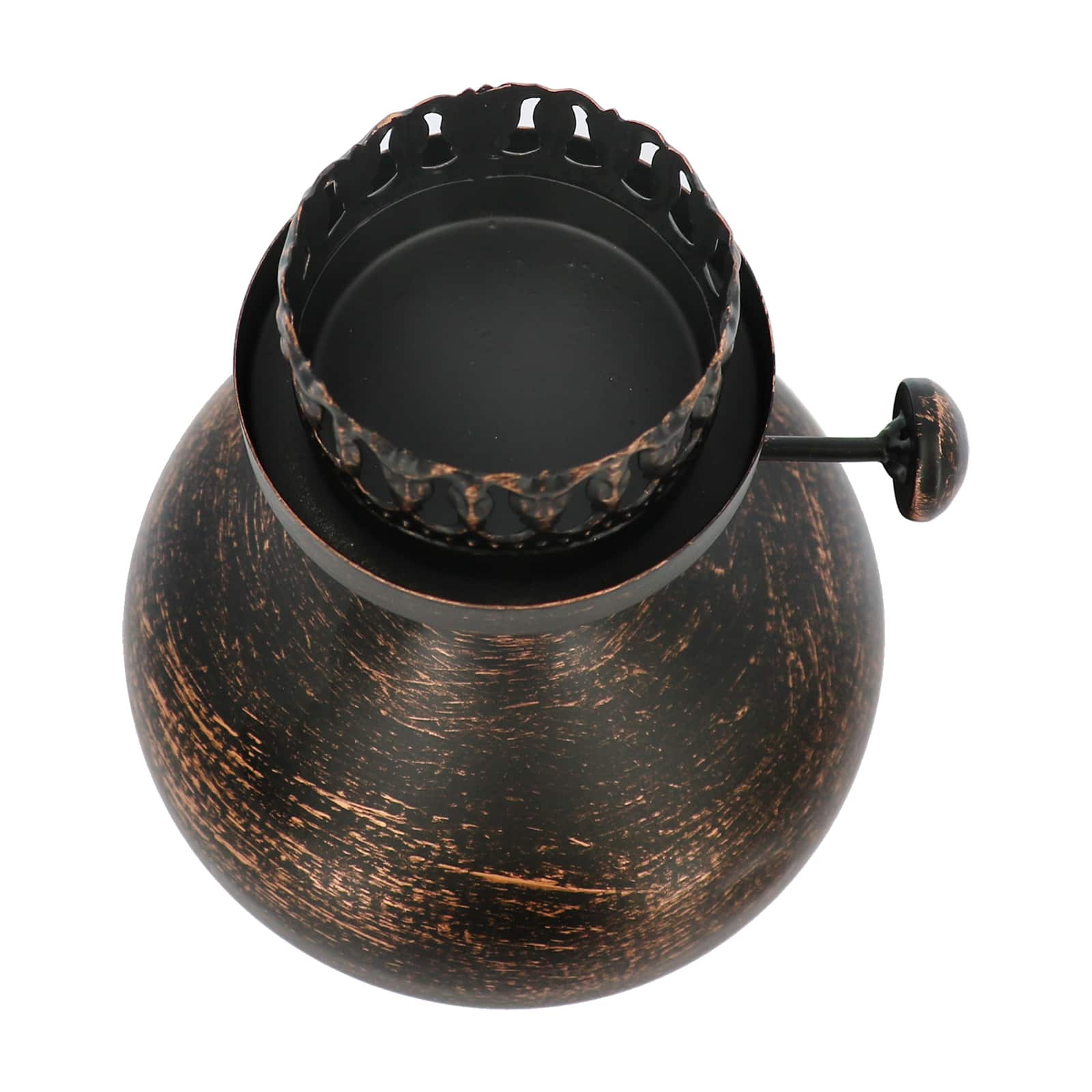10.75" Antique Gold Iron & Glass Tealight Holder by Ashland®