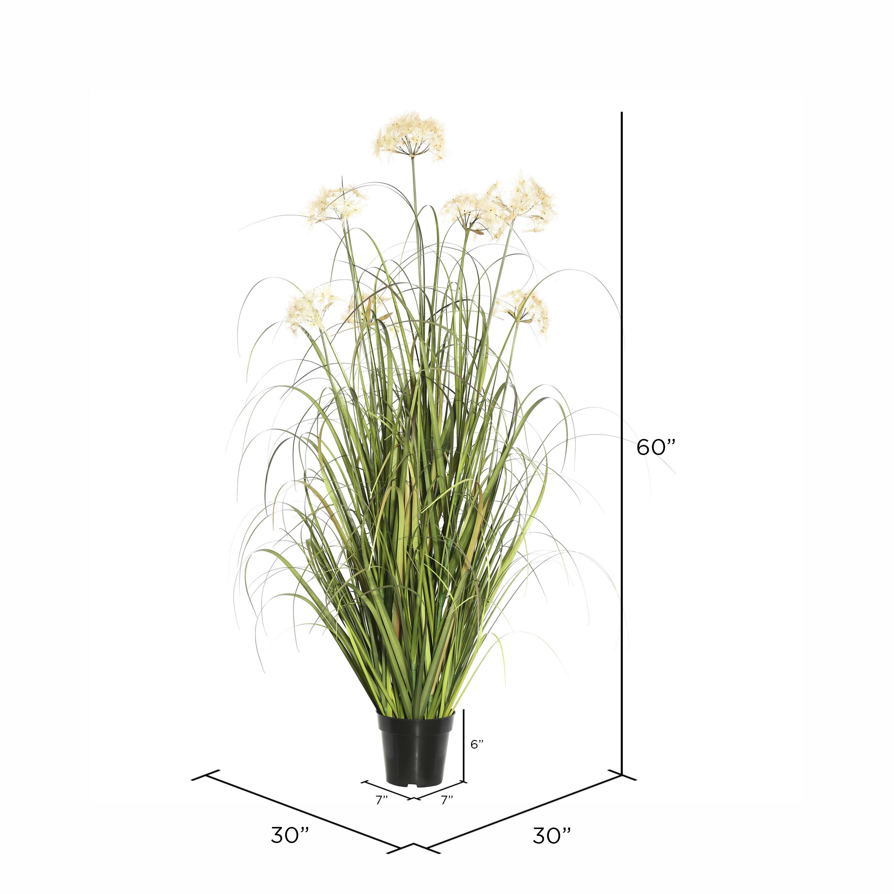 5ft. Potted Artificial Green Dandelion Grass