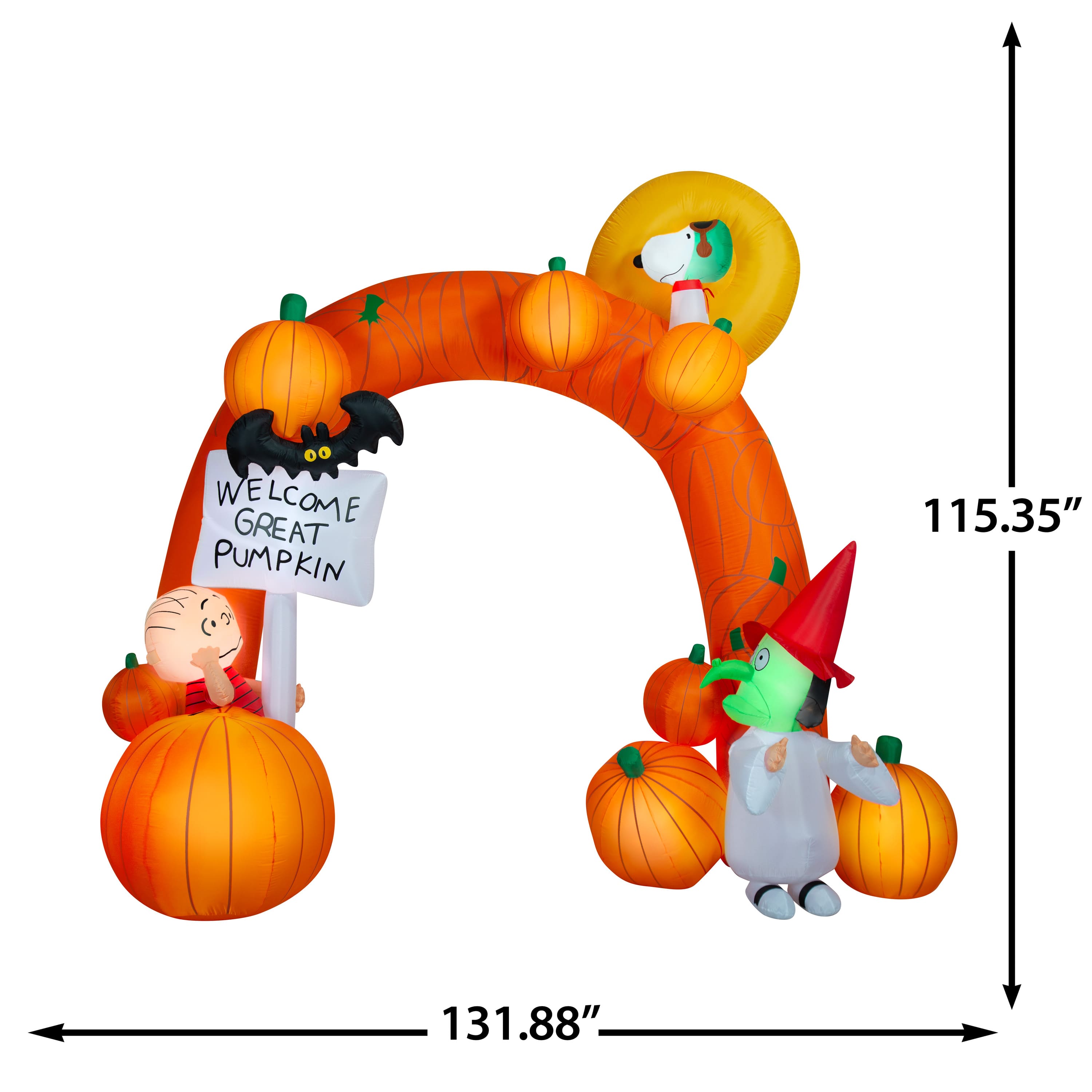 9.5ft. Airblown® Peanuts® Inflatable Great Pumpkin Halloween Archway Yard Décor