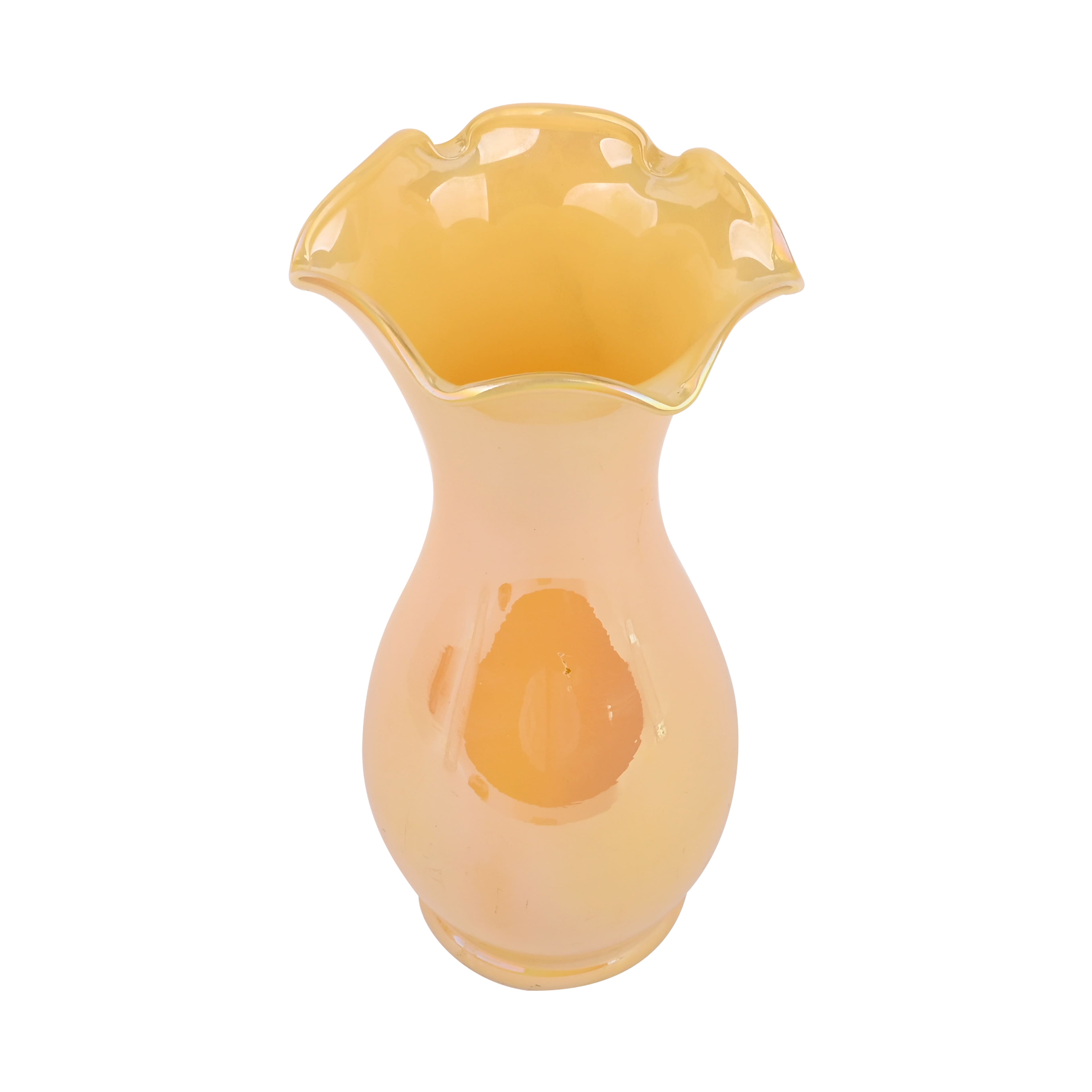 10" Yellow Iridescent Glass Vase by Ashland®