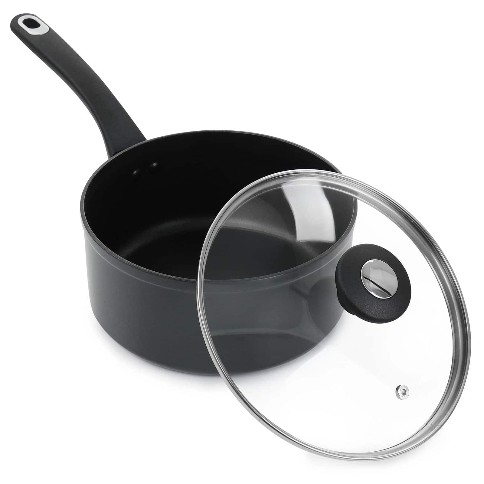Martha Stewart Everyday Gray 3qt. Aluminum Saucepan with Lid