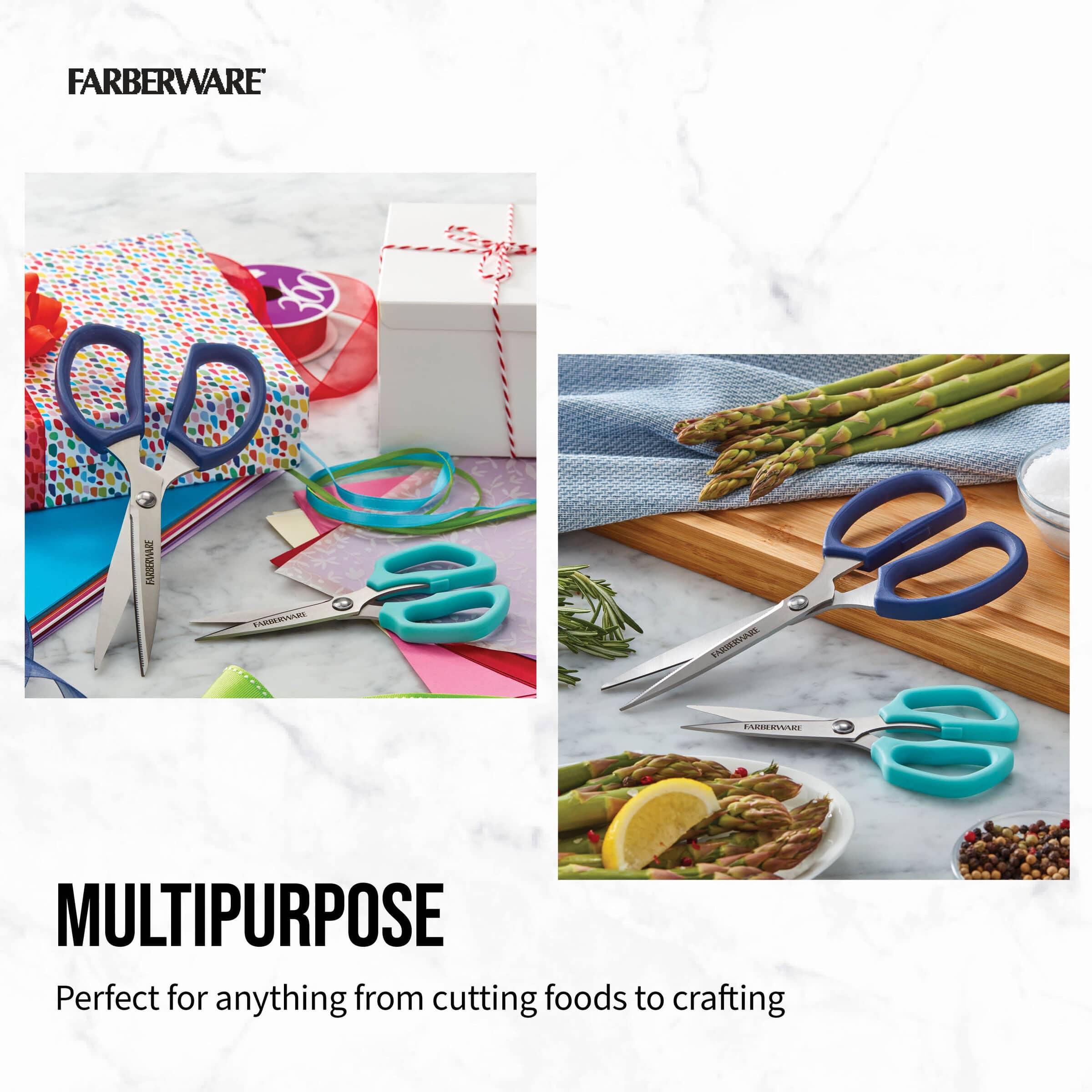 Farberware Ink Blue & Aqua 2-Piece Shears Set