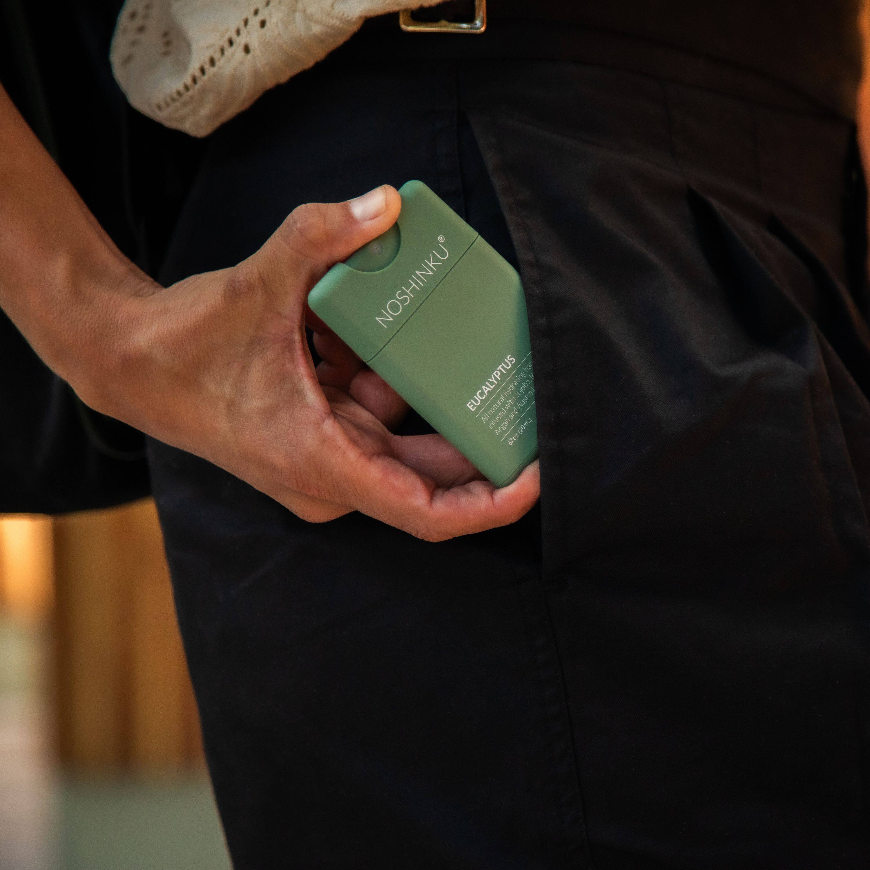 Noshinku Refillable Eucalyptus Ultra-Hydrating Pocket Hand Sanitizer Spray