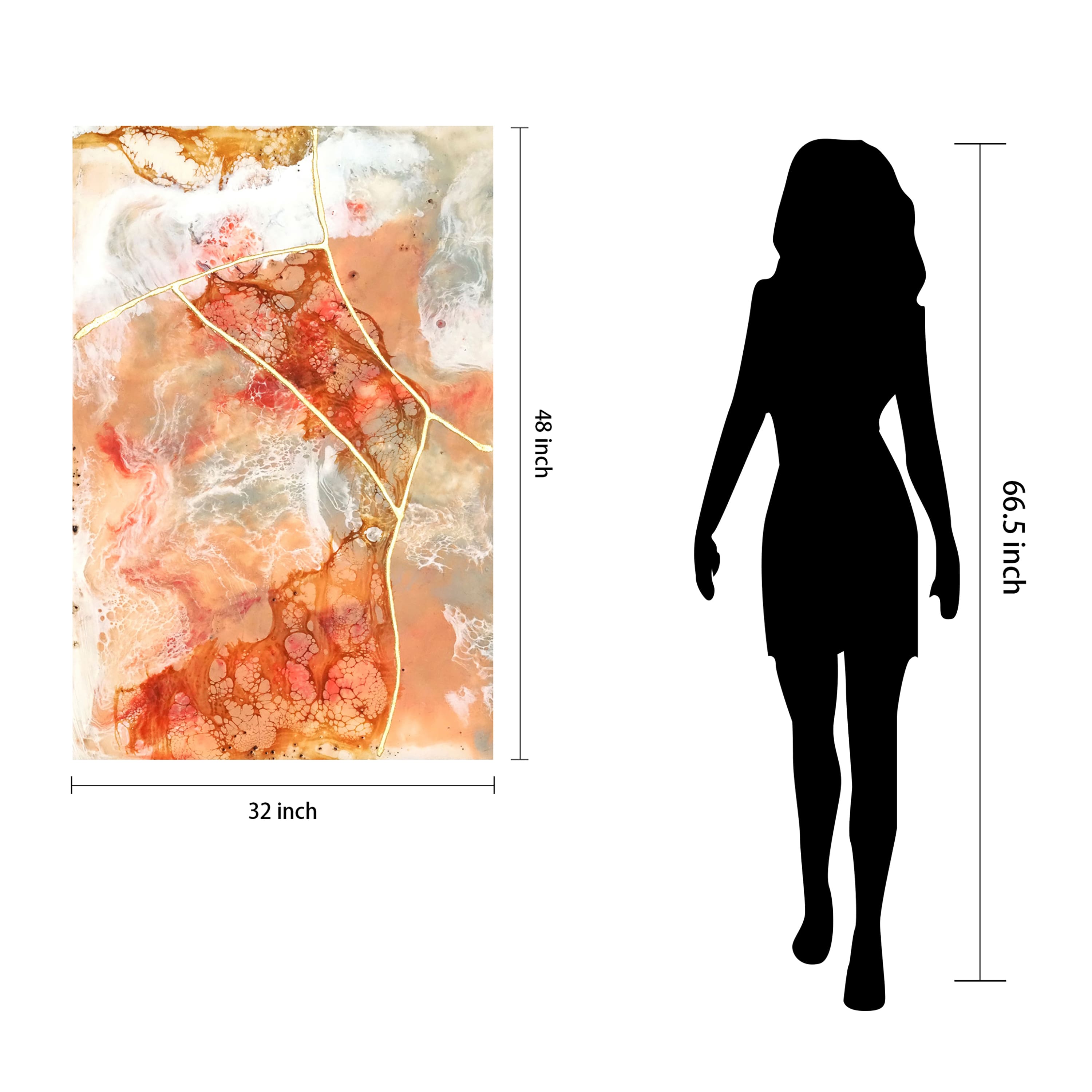 Empire Art Direct 48" x 32" Coral Lace I Frameless Free Floating Printed Tempered Glass Wall Art