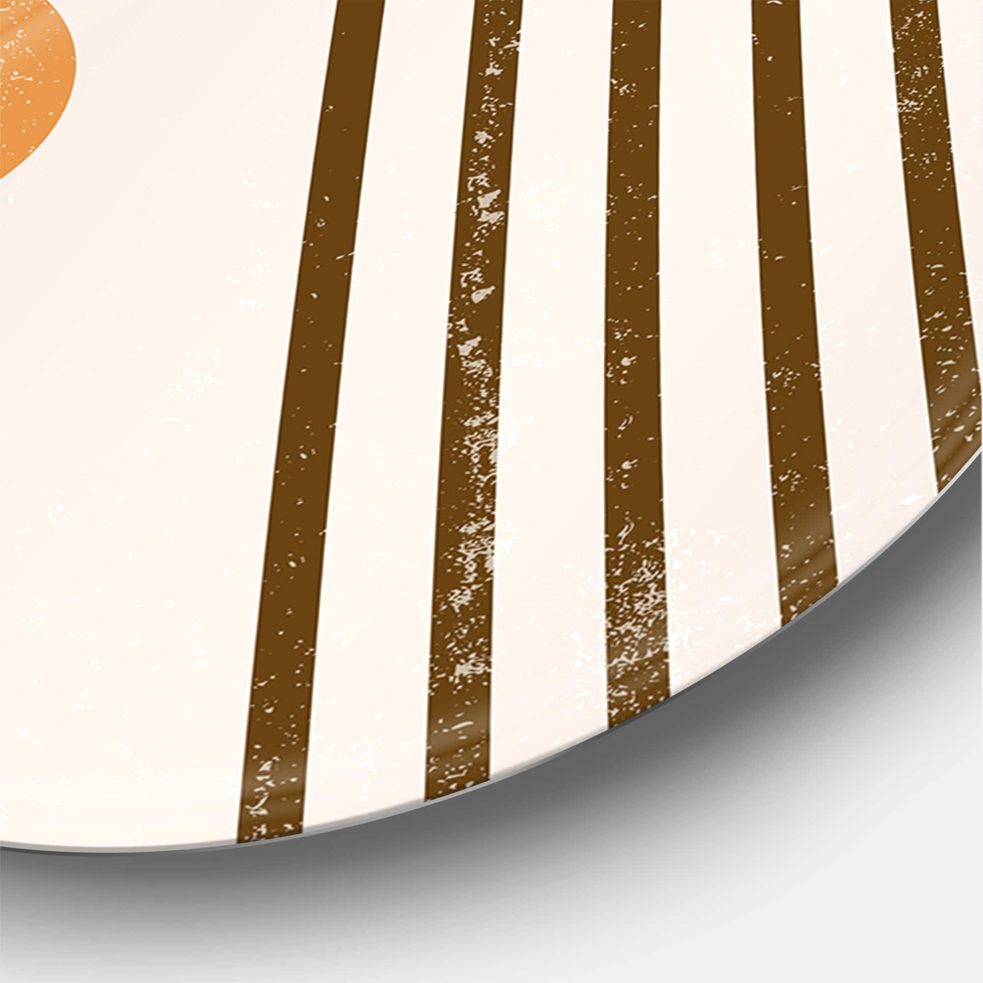 Designart - Abstract Rainbow Sun and Moon In Earth Tones IV