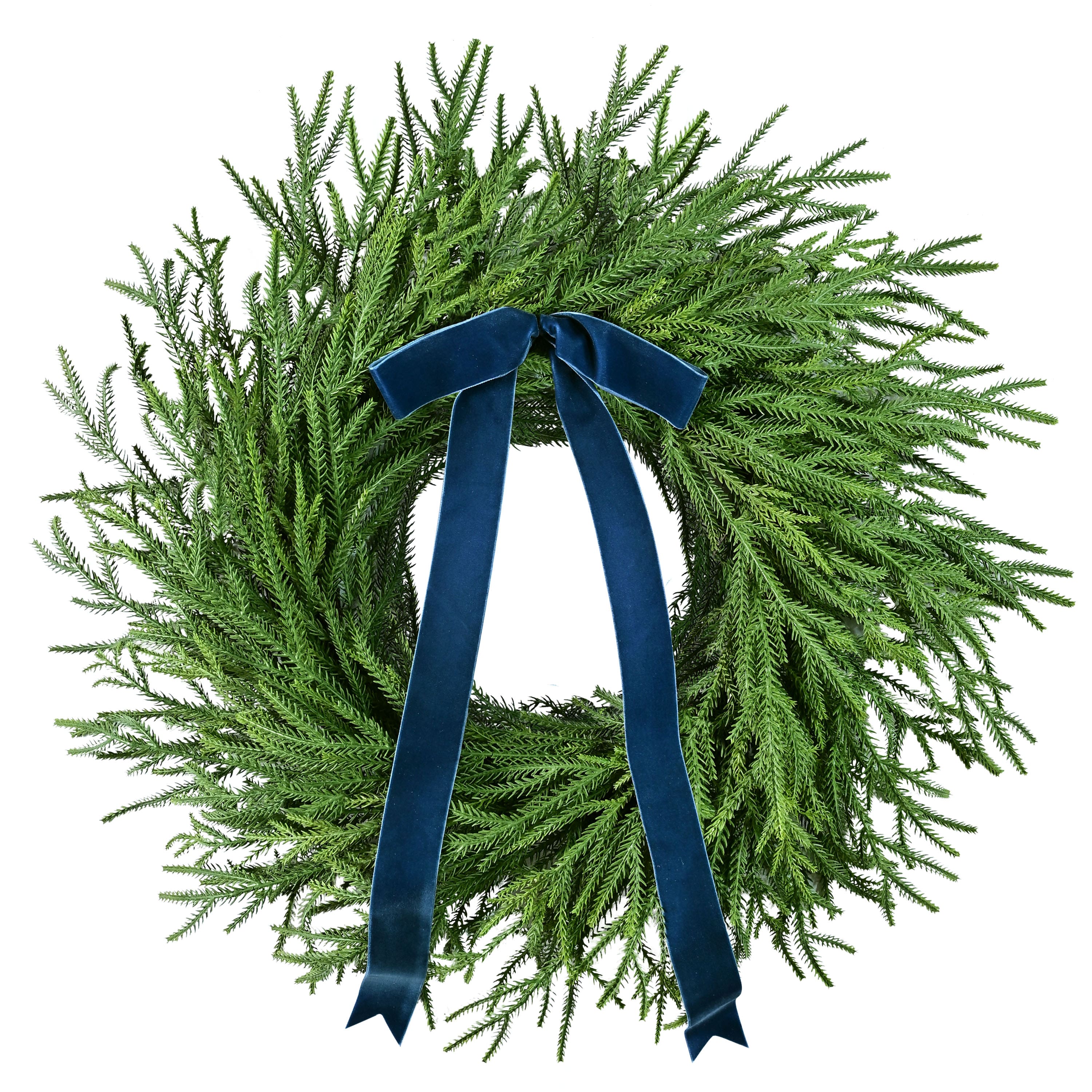 Puleo International 24" Unlit Artificial Spruce Wreath with Bow