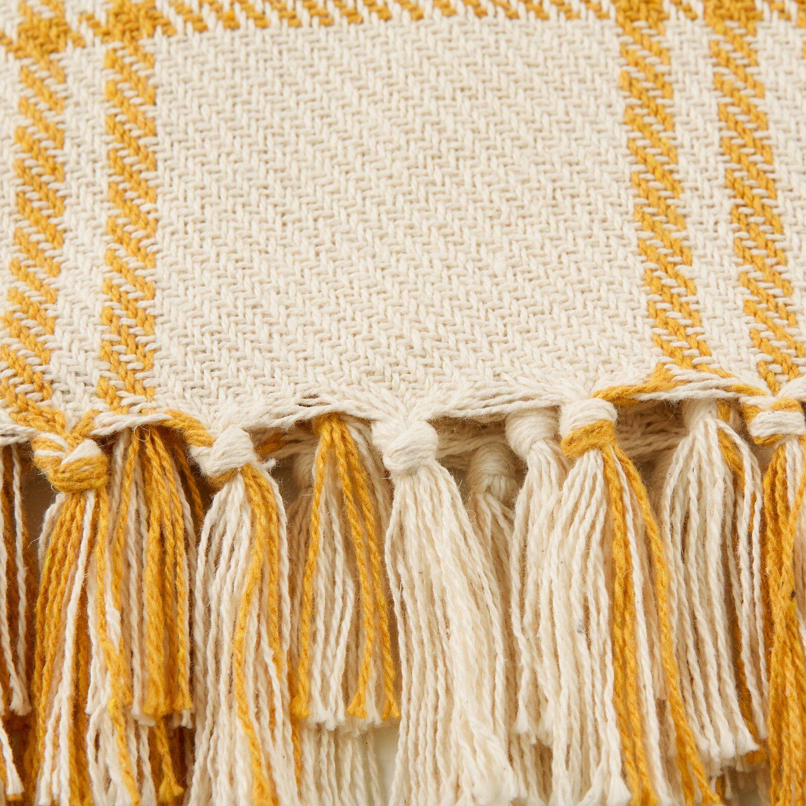 DII® Honey Gold Modern Farmhouse Plaid Throw