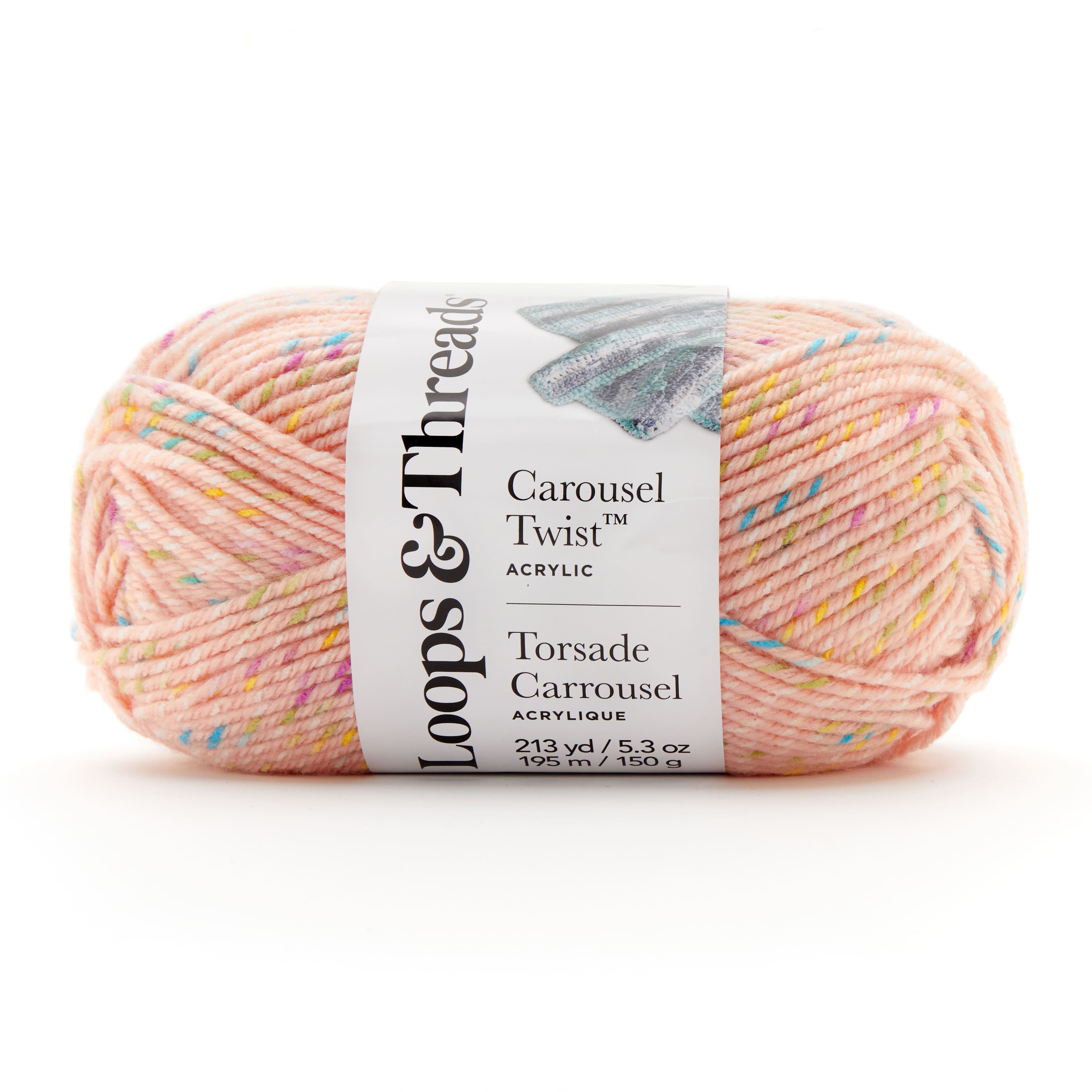 Carousel Twist™ Yarn by Loops & Threads®, Color: Orange Fizz