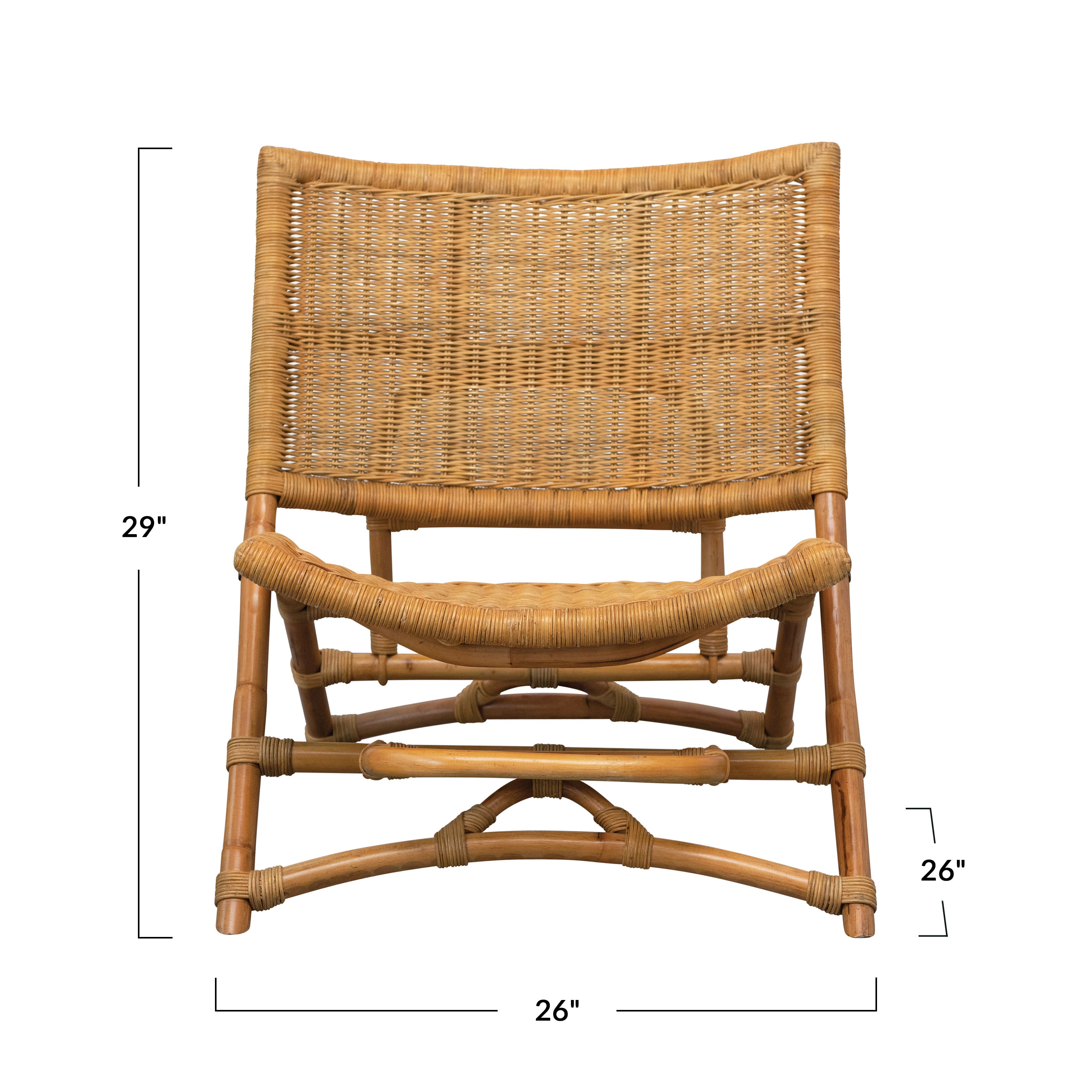 Hello Honey® Hand-Woven Rattan Folding Chair