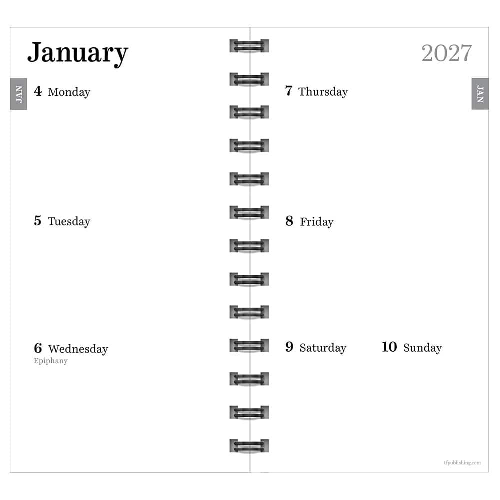 2027 Blue Streak Small Weekly Monthly Planner