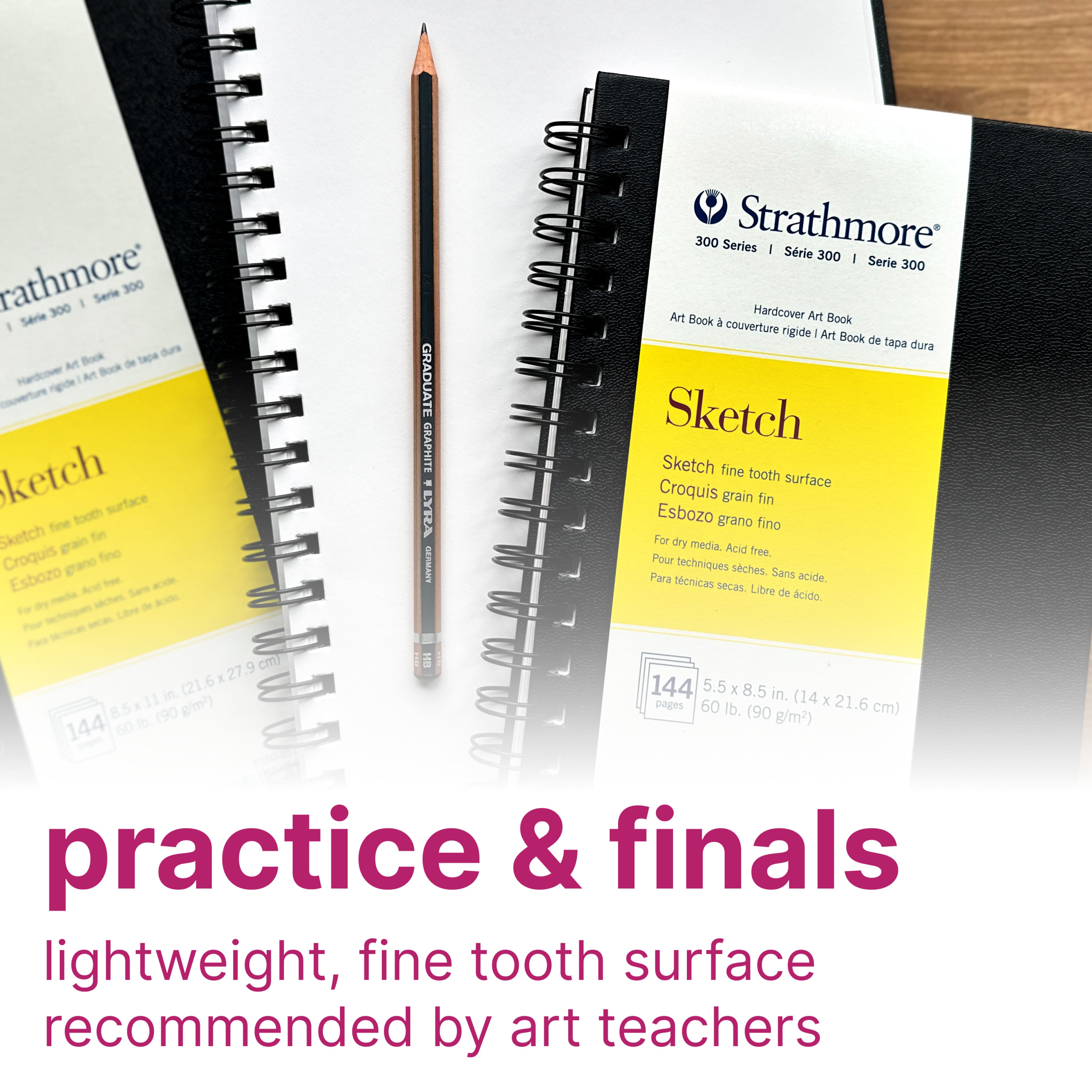 Strathmore® 300 Series Sketch Hardcover Wirebound Art Book, 8.5" x 11"