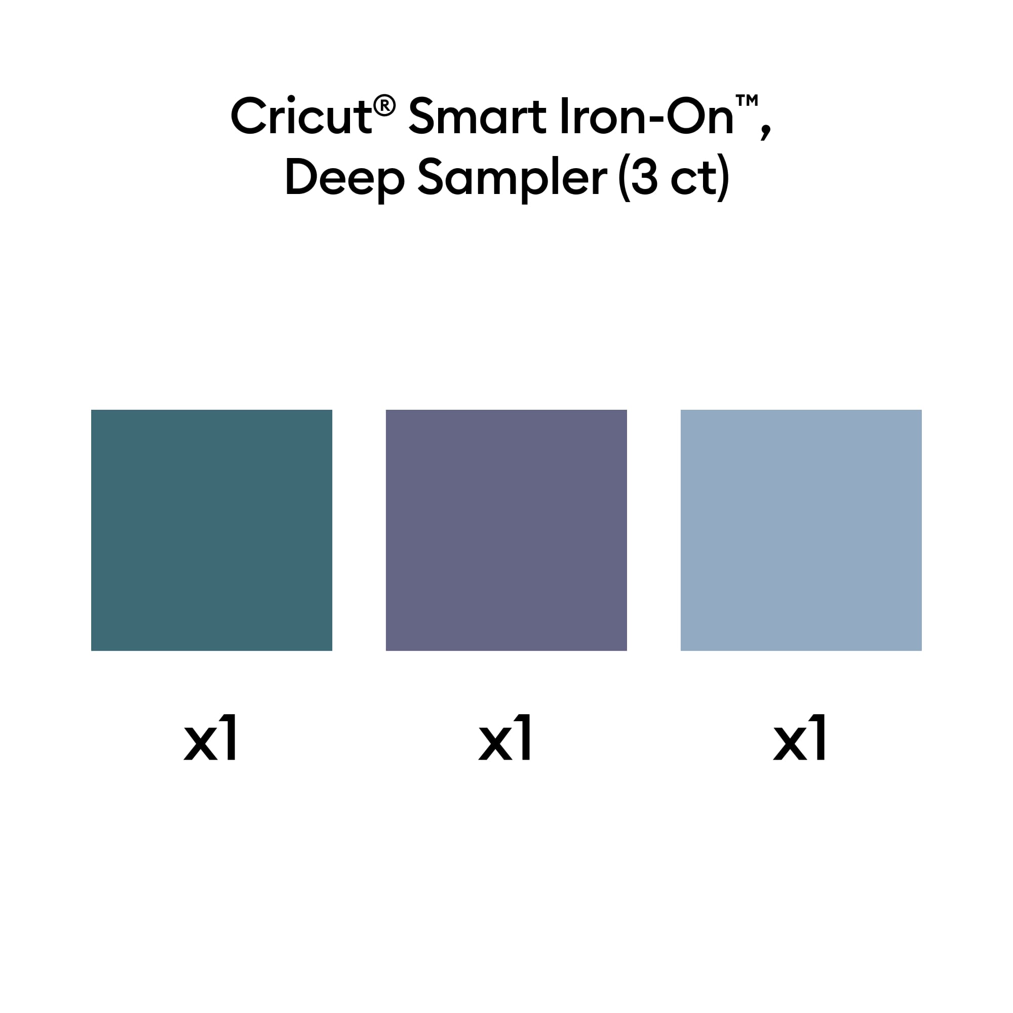 Cricut® Smart Iron-On™ Matless Deep Sampler, 3 Sheets