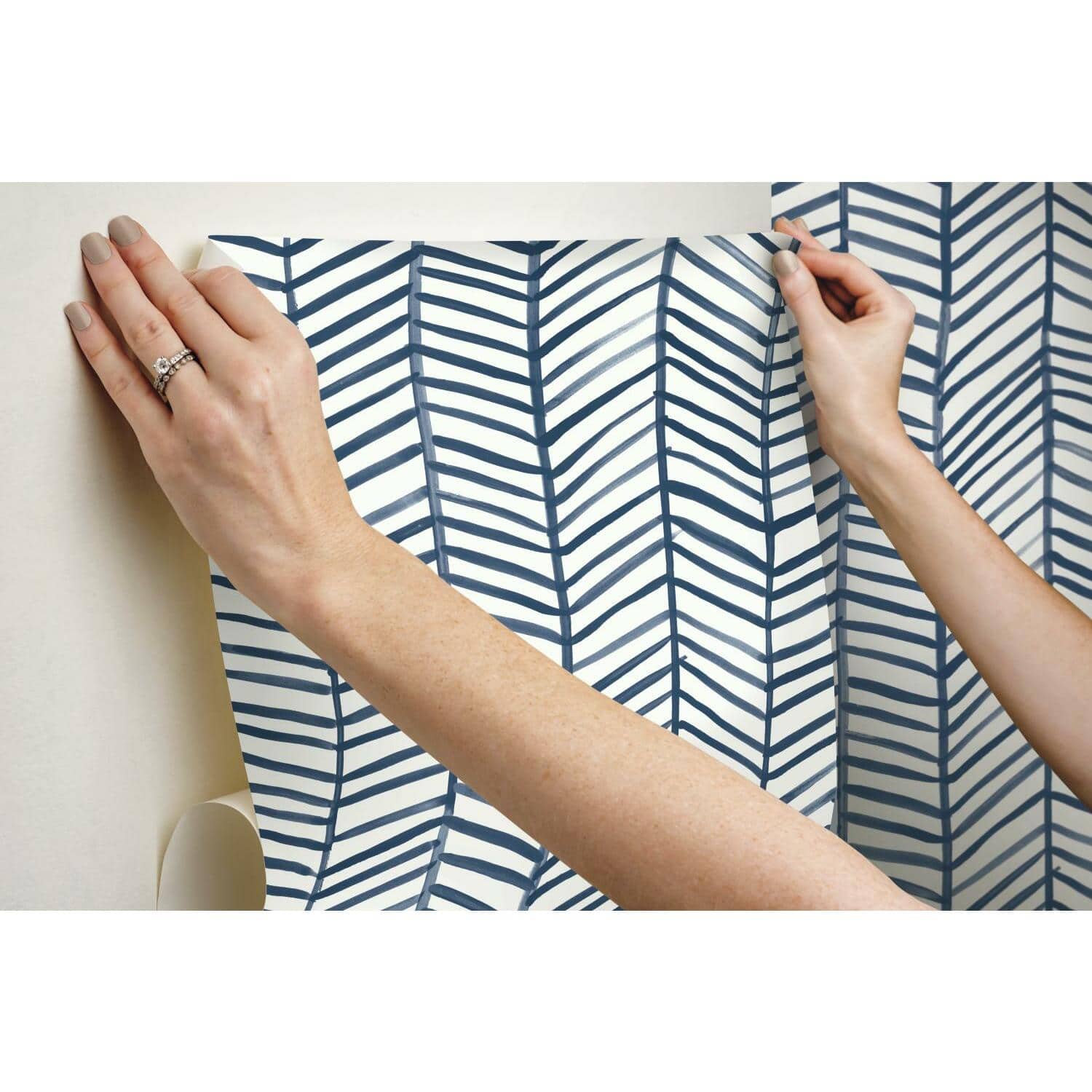 RoomMates Cat Coquillette Herringbone Peel & Stick Wallpaper