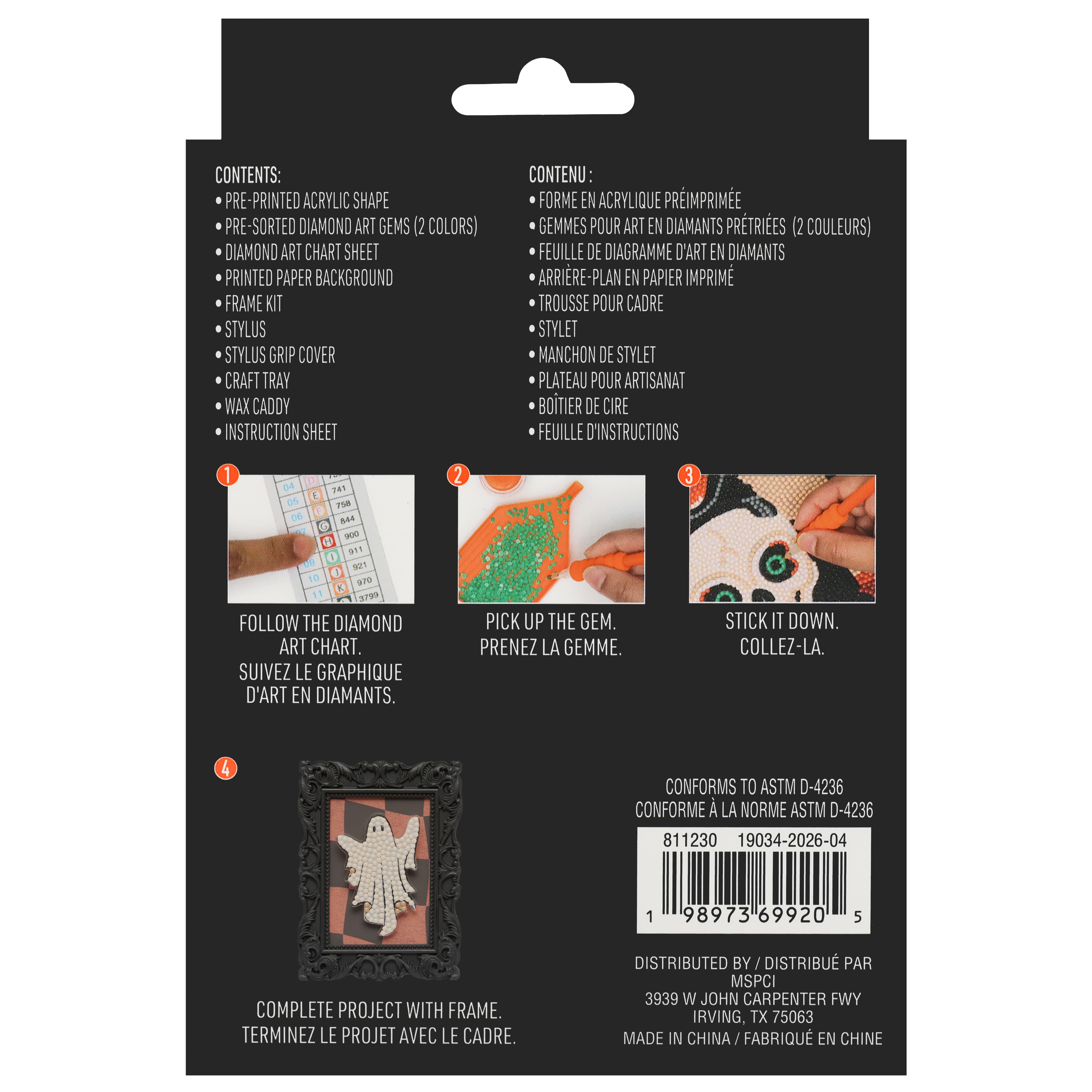 2" x 3" Ghost Acrylic Surface Diamond Art Kit with Frame by Make Market®