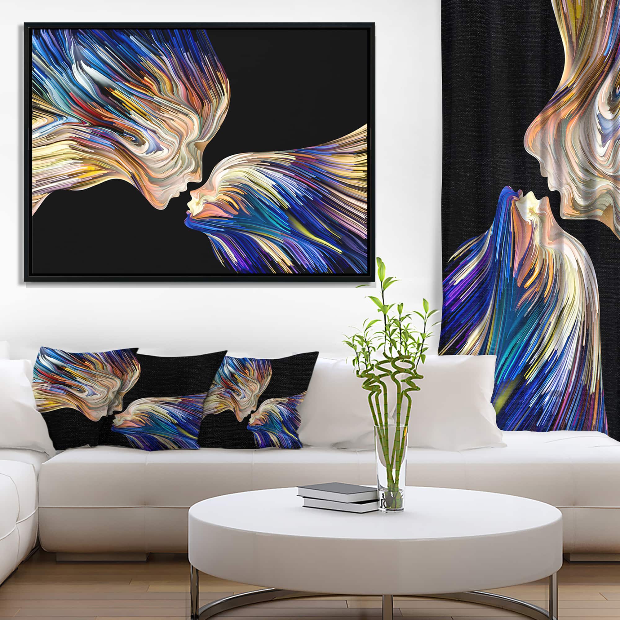 Designart - Metaphorical Mind Painting - Sensual Framed Canvas Art Print