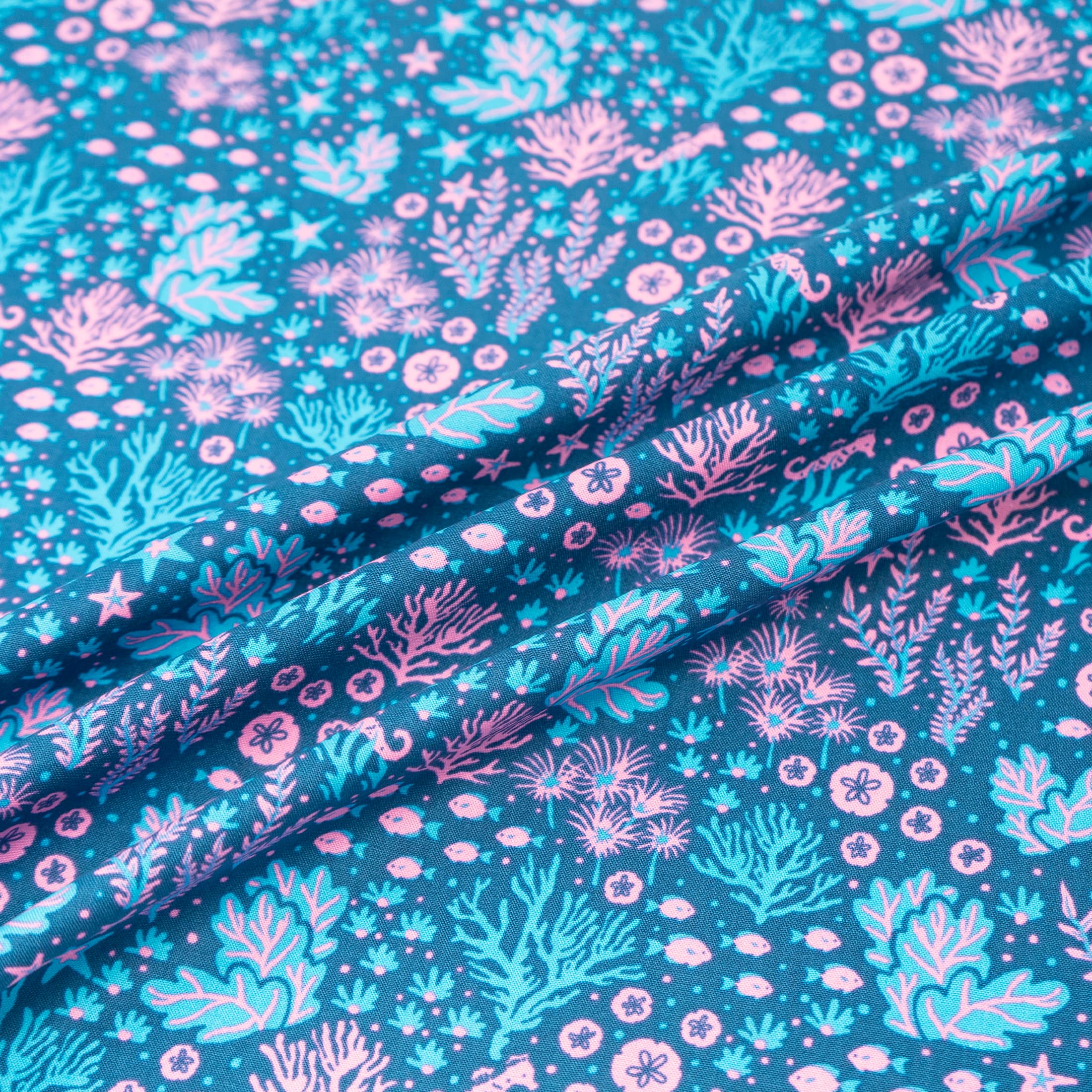 Stitch & Sparkle Under the Sea Seaweed Cotton Fabrics