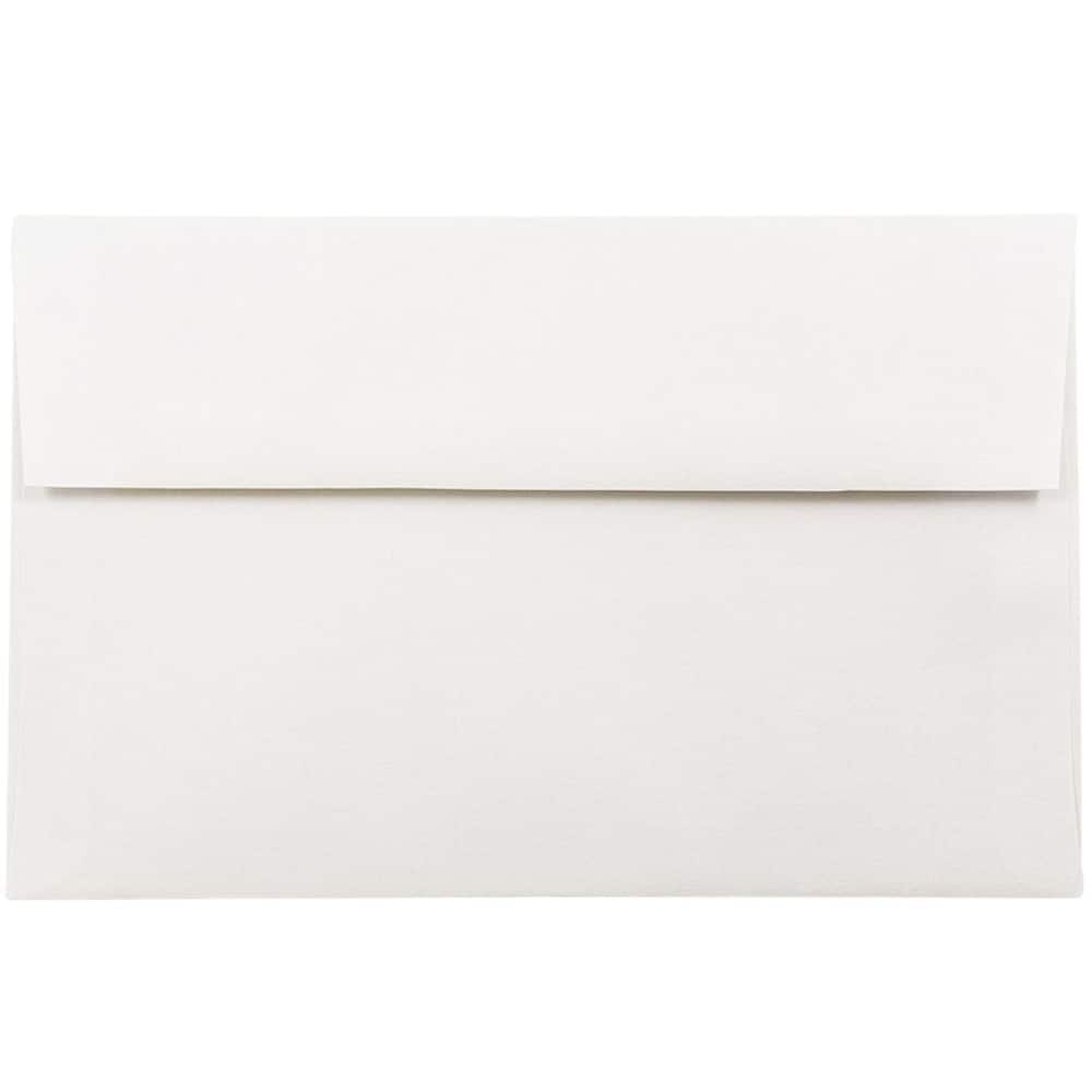 JAM Paper A10 Bright White Wove Strathmore Invitation Envelopes