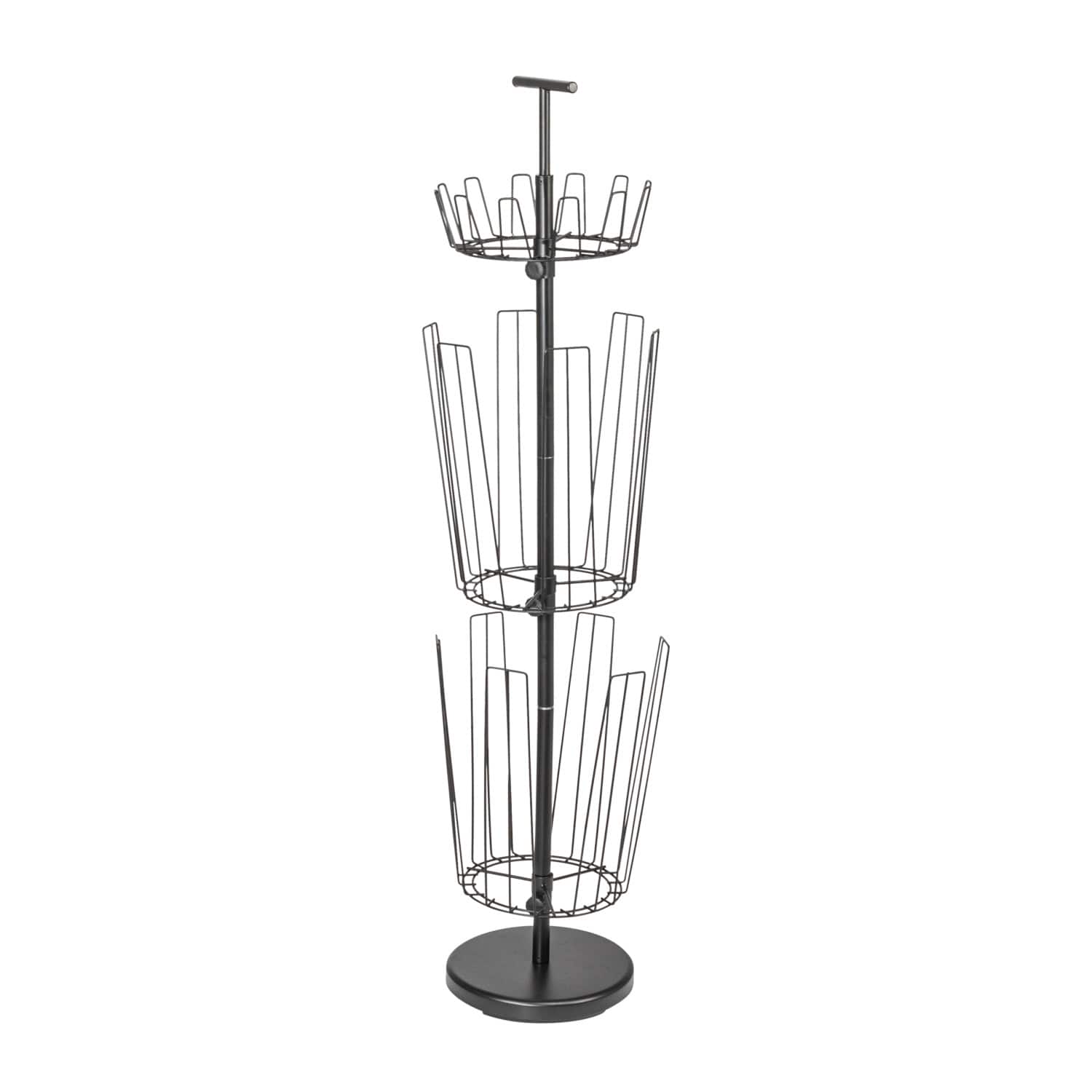 Household Essentials 4.5ft. Matte Black 3-Tier Boot Storage Tree